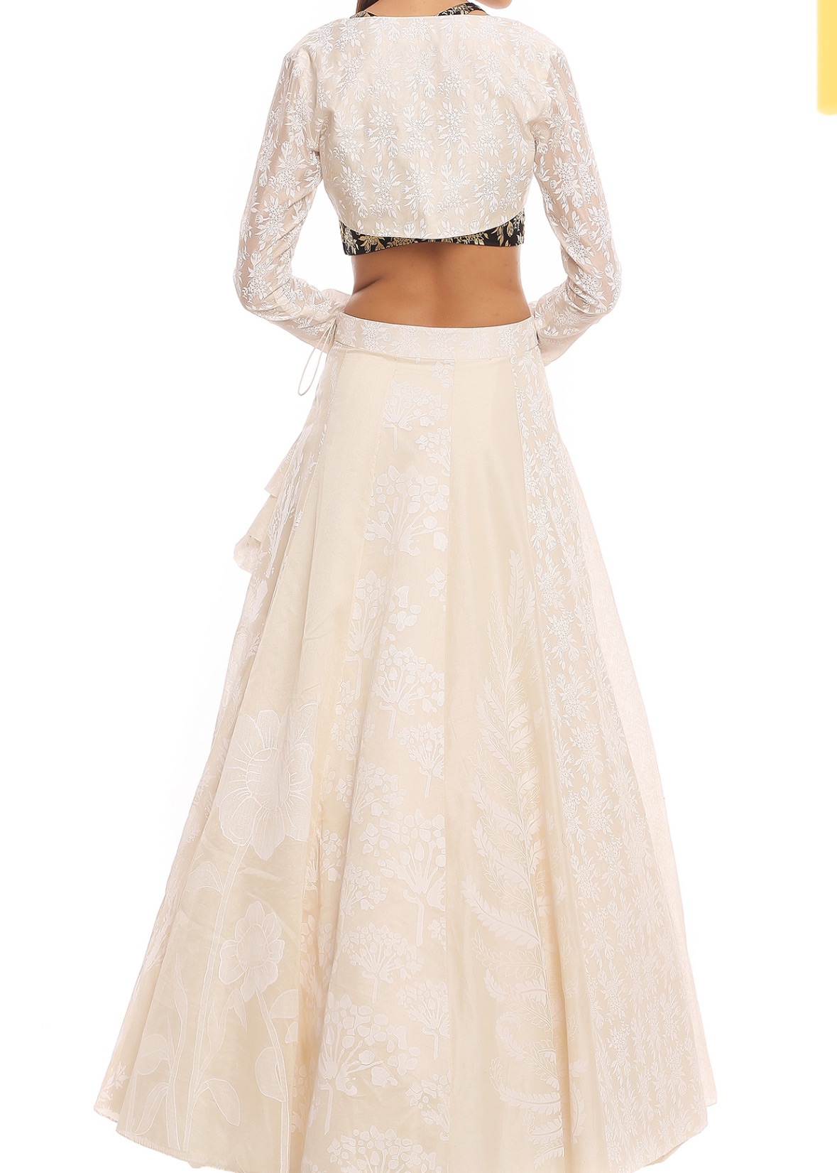 White Shrug Lehenga Image - 1