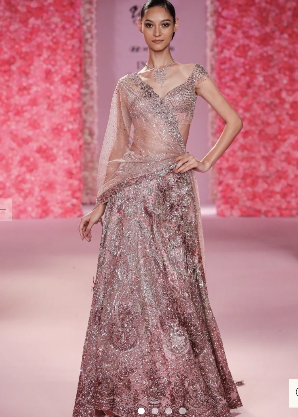 Dolly J Pink Sparkly Lehenga  Image - 3