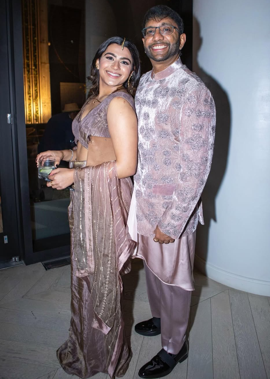 Blush Silk Velvet Bandhgala Set Image - 3