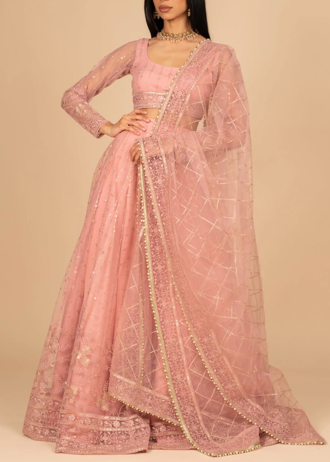 Pink Pearl Lehenga  Image - 3