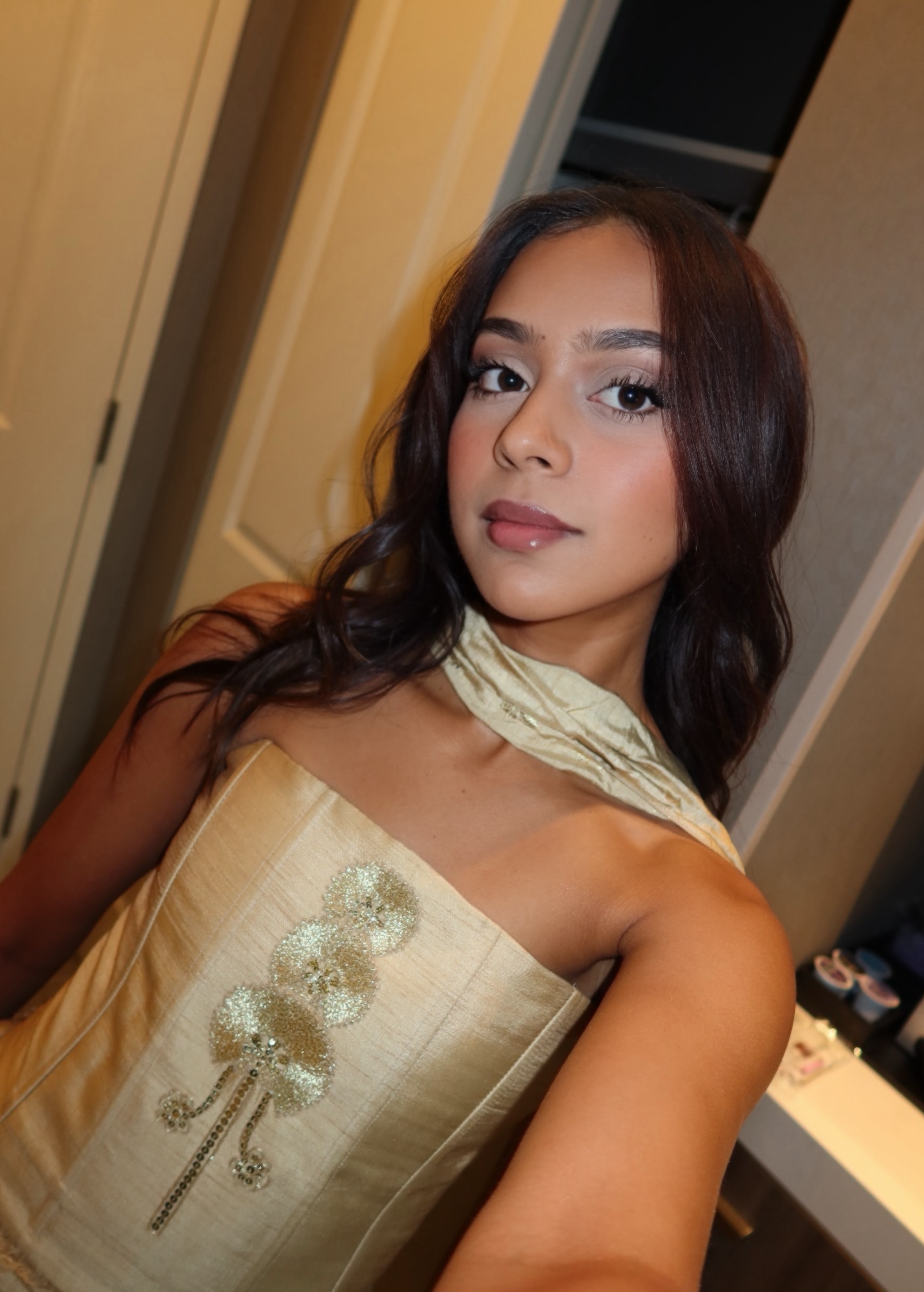 Gold Corset Skirt Set Image - 1