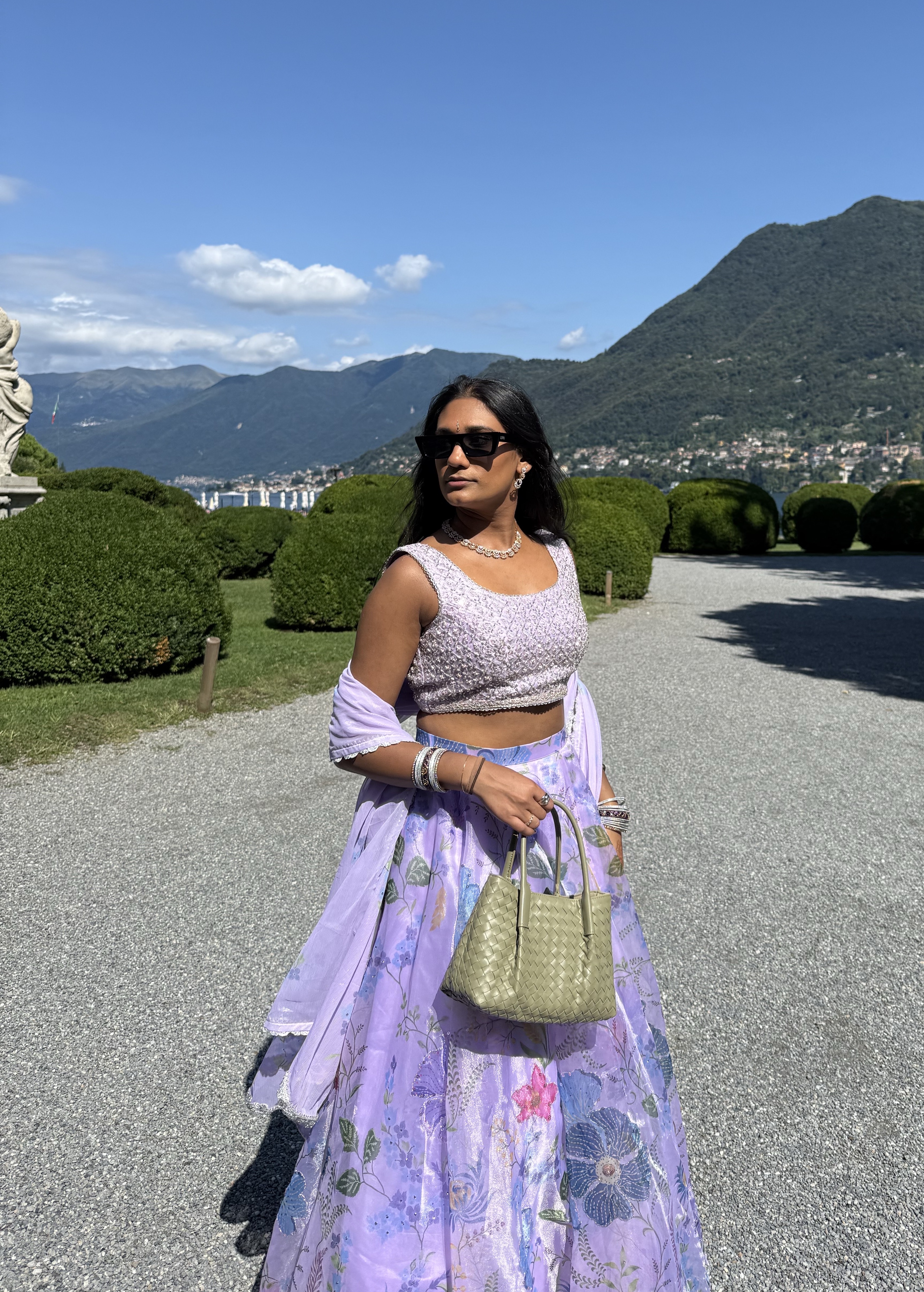 Lavender Floral Lehenga Image - 0
