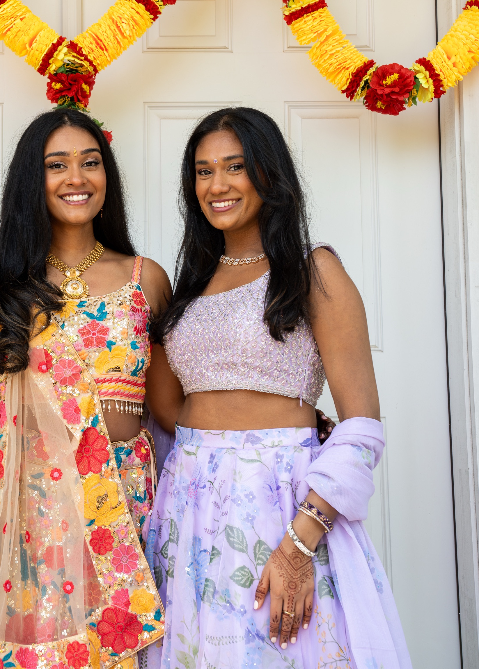 Lavender Floral Lehenga Image - 1