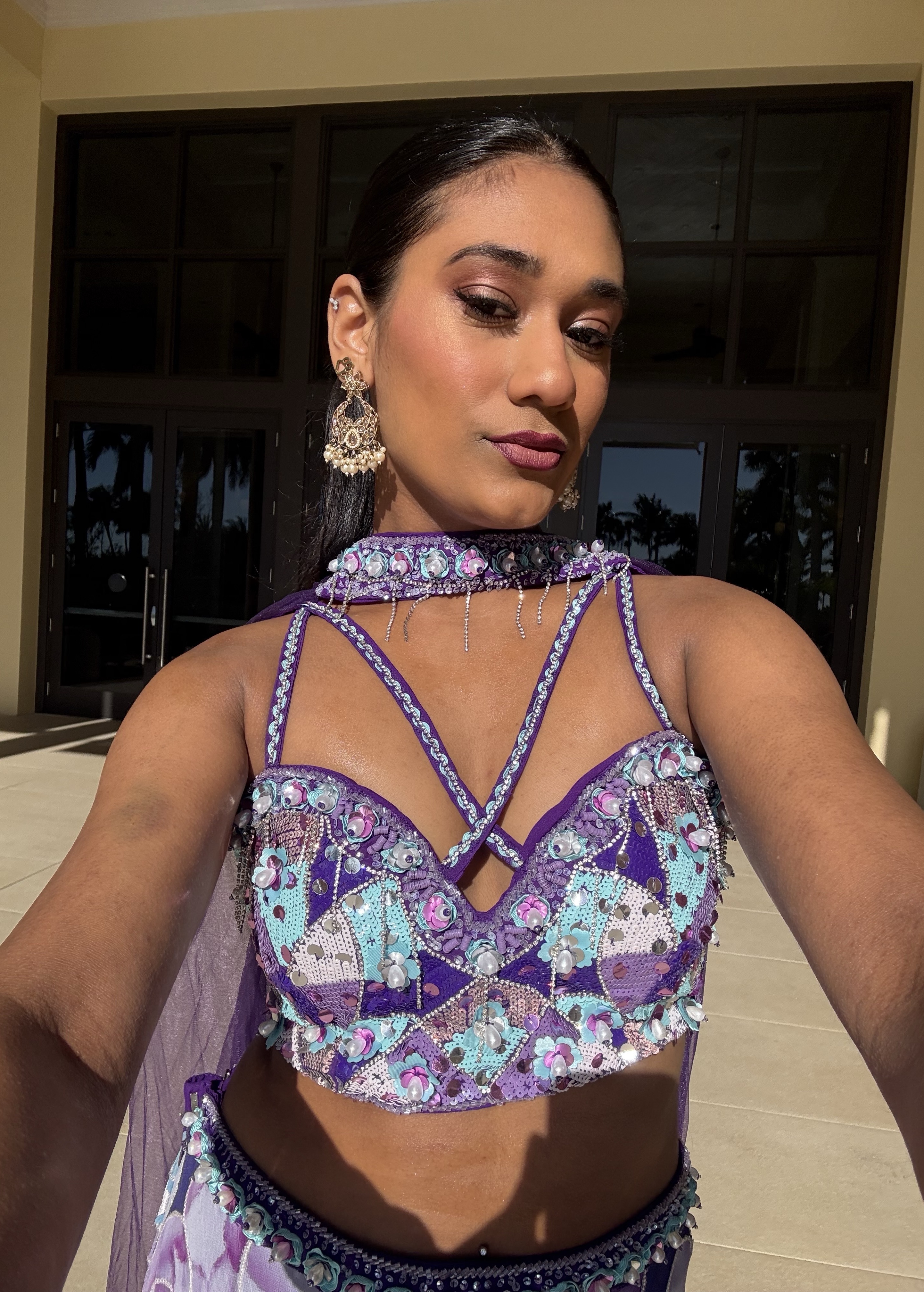 Purple Indowestern Set Image - 1