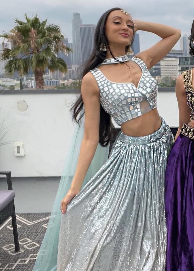 Sparkly Blue Lehenga  Image - 0