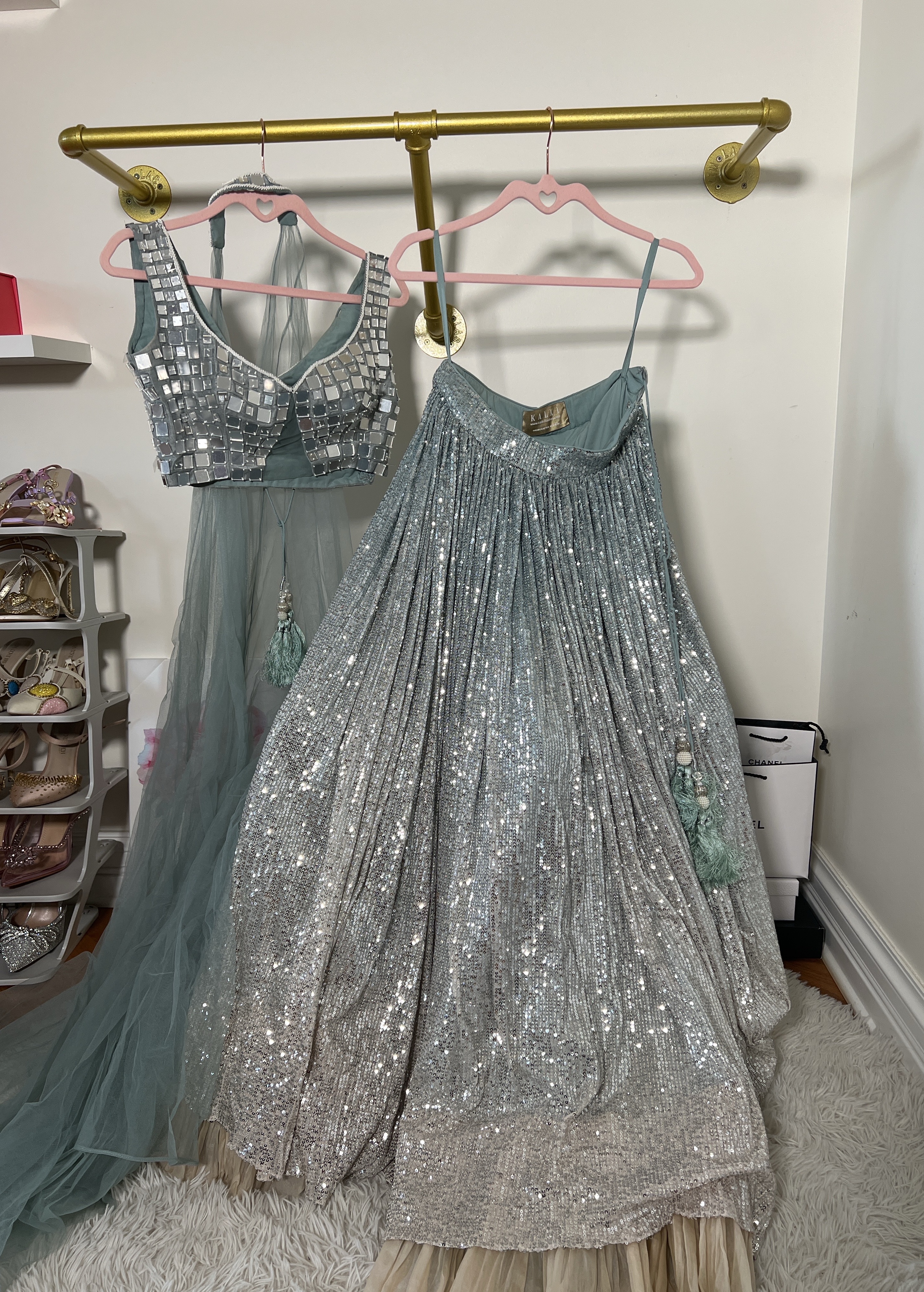Sparkly Blue Lehenga  Image - 1