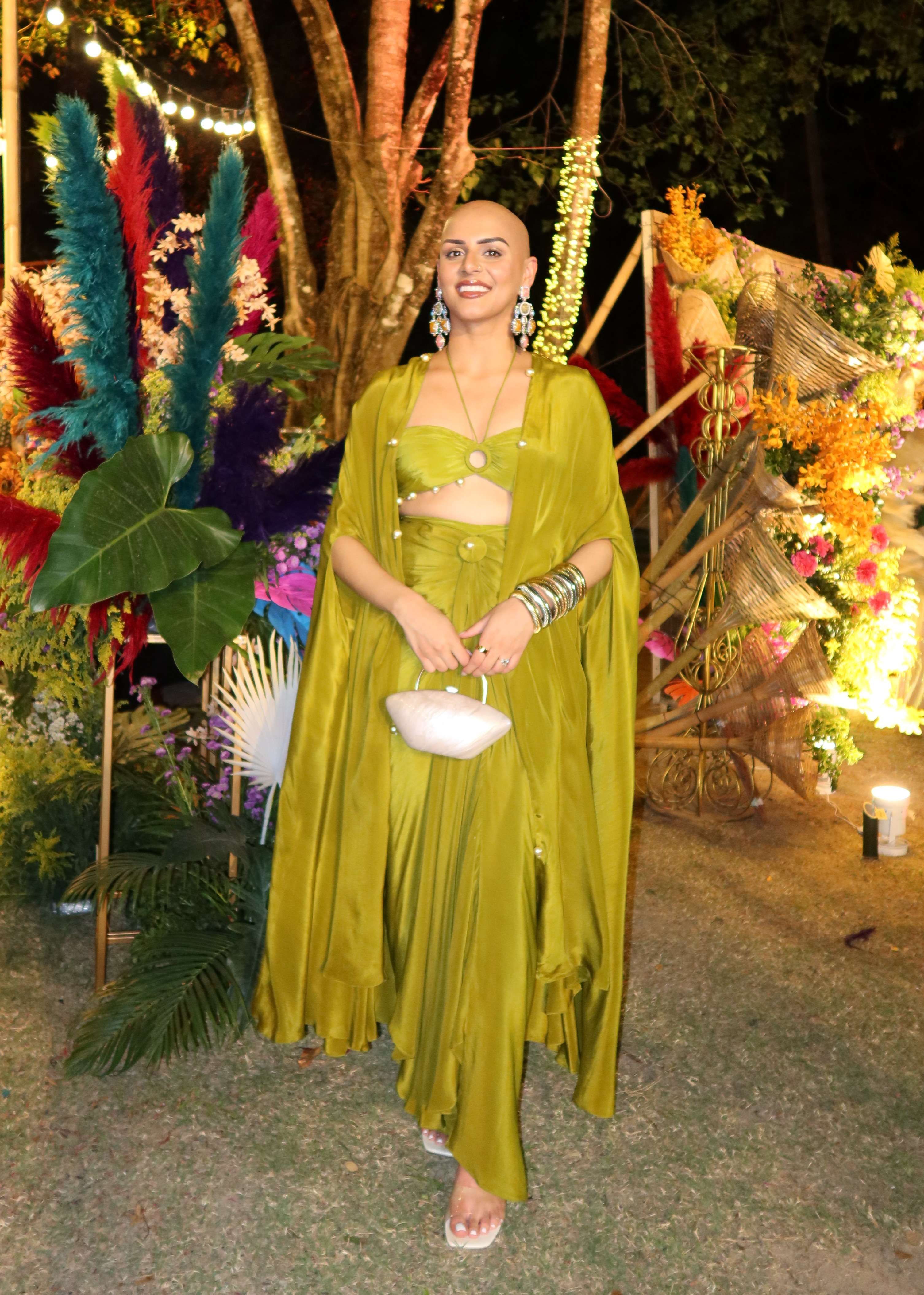 Olive Green Skirt Set Image - 1