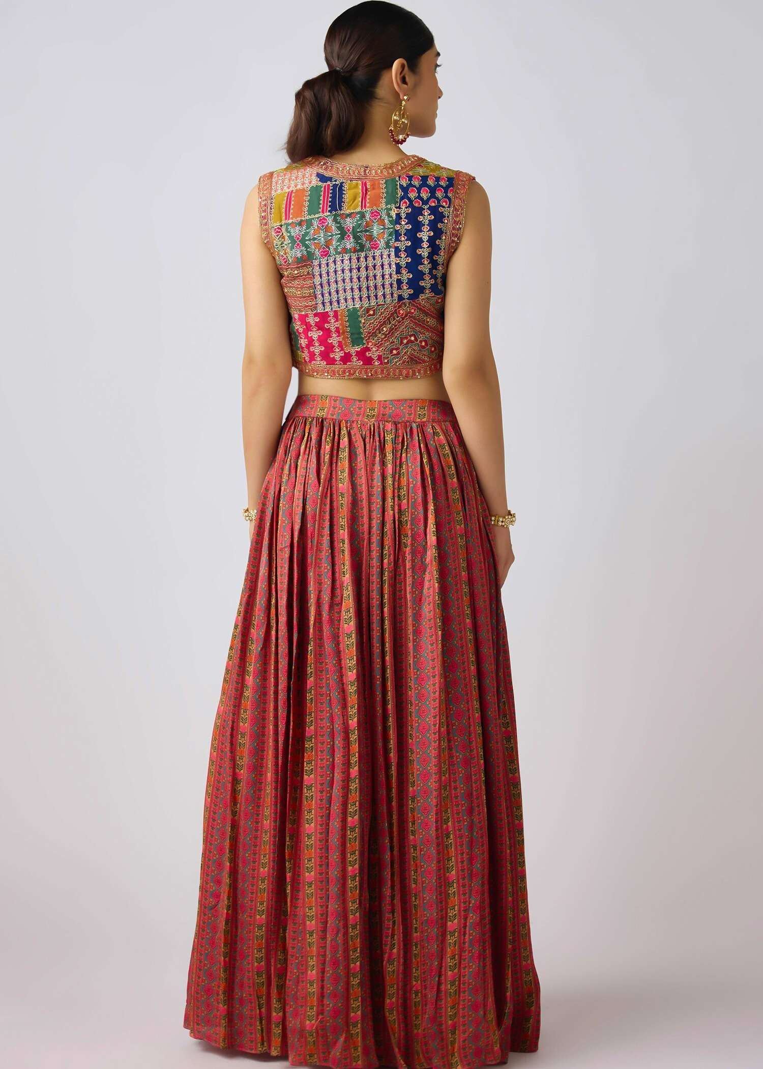 Colorful Vest Lehenga Image - 2
