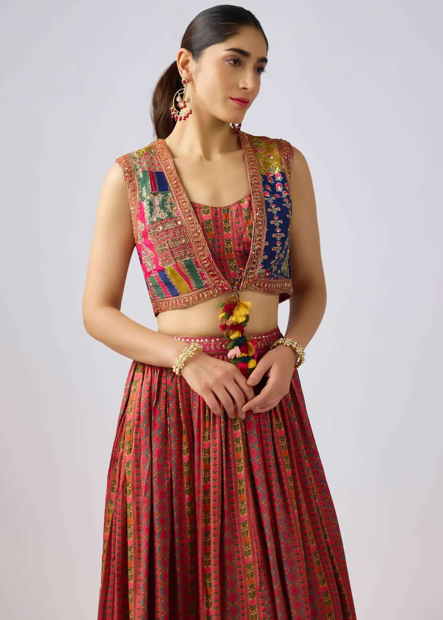 Colorful Vest Lehenga Image - 4