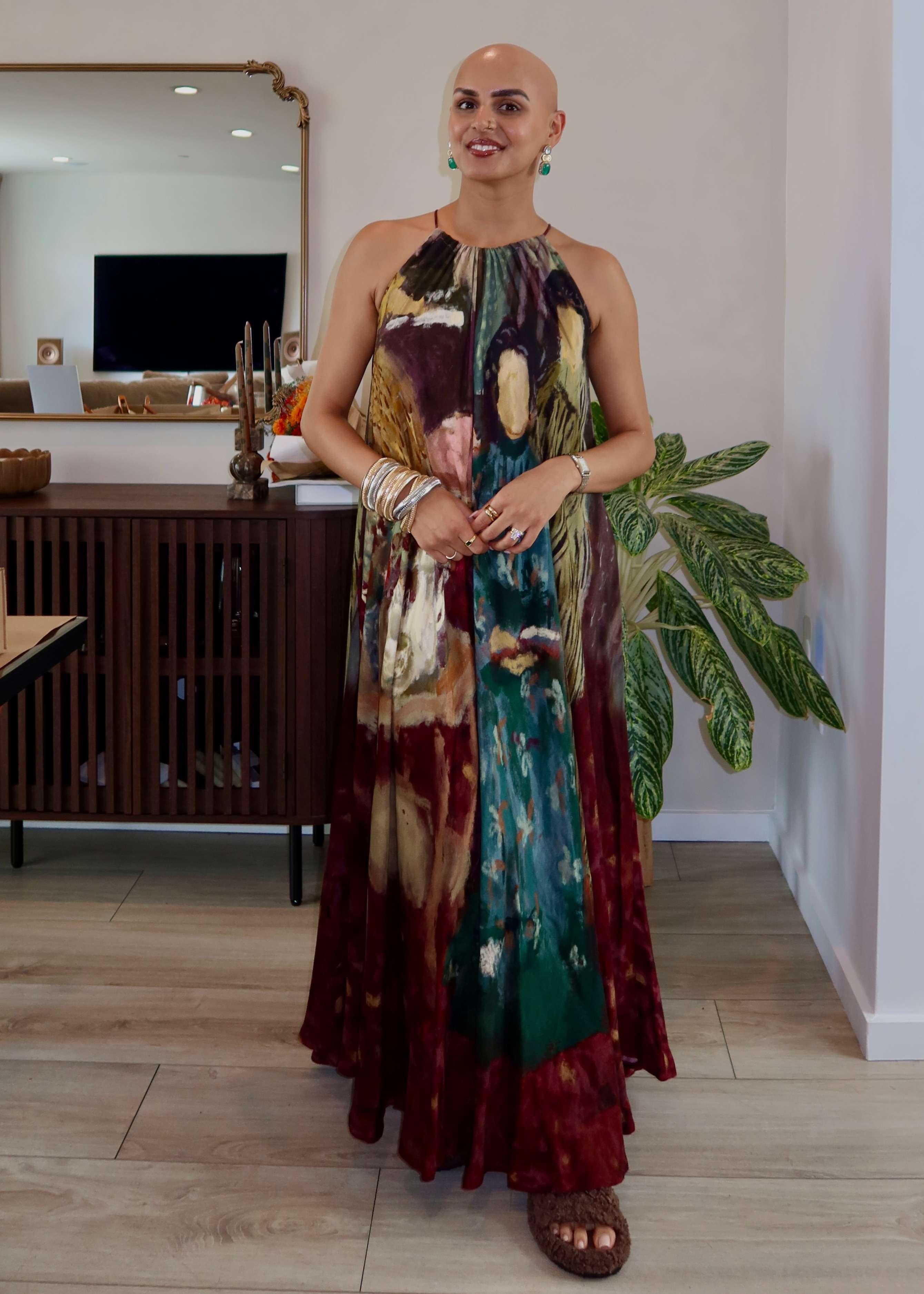 Colorful Halter Dress Image - 0