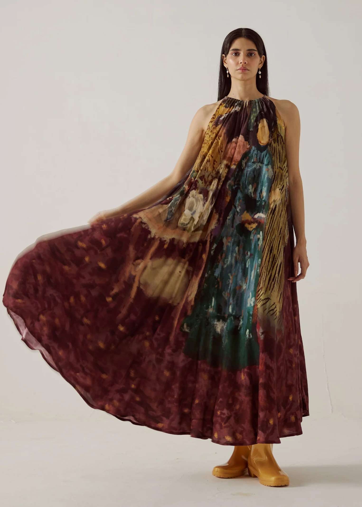 Colorful Halter Dress Image - 6