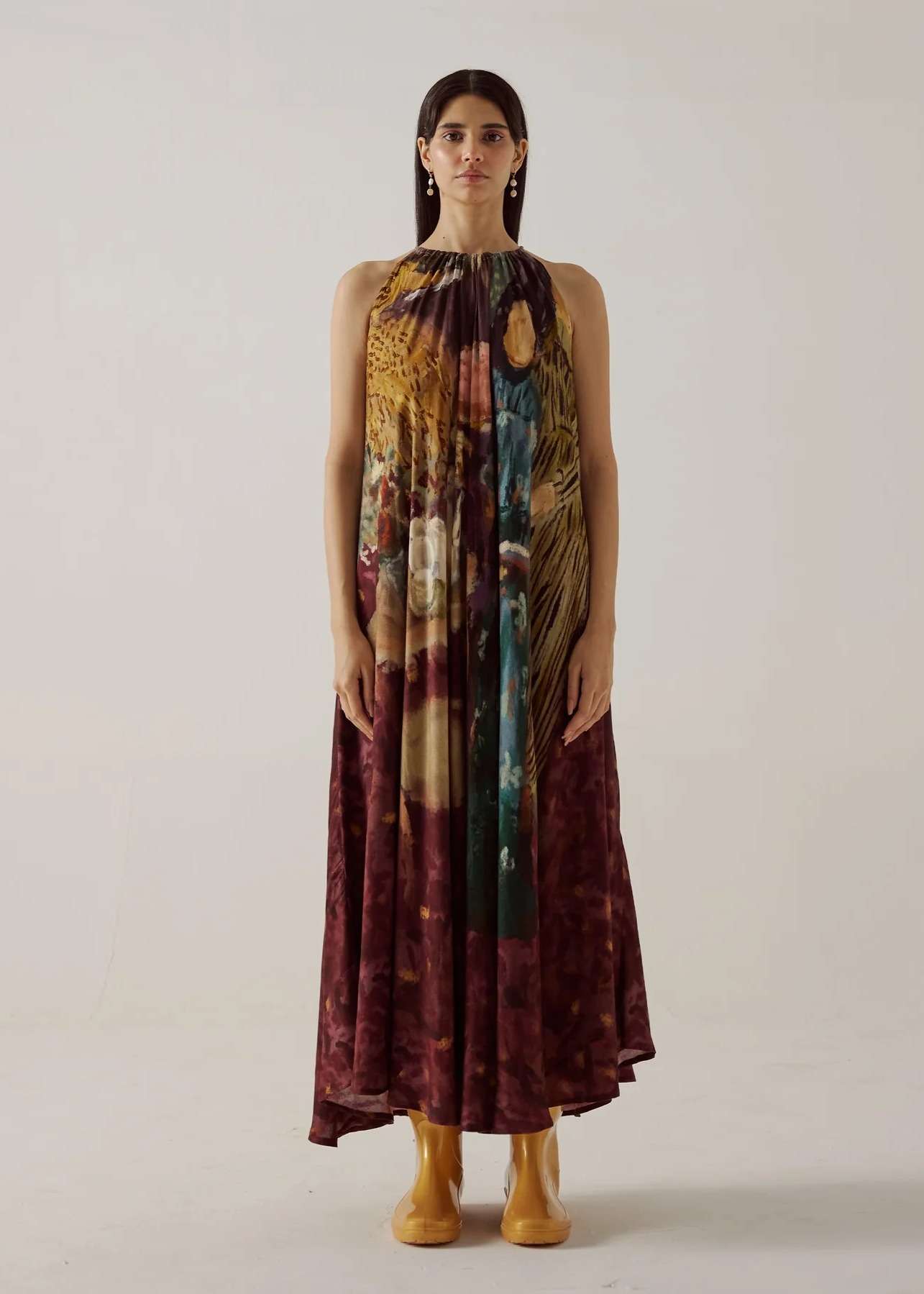 Colorful Halter Dress Image - 7