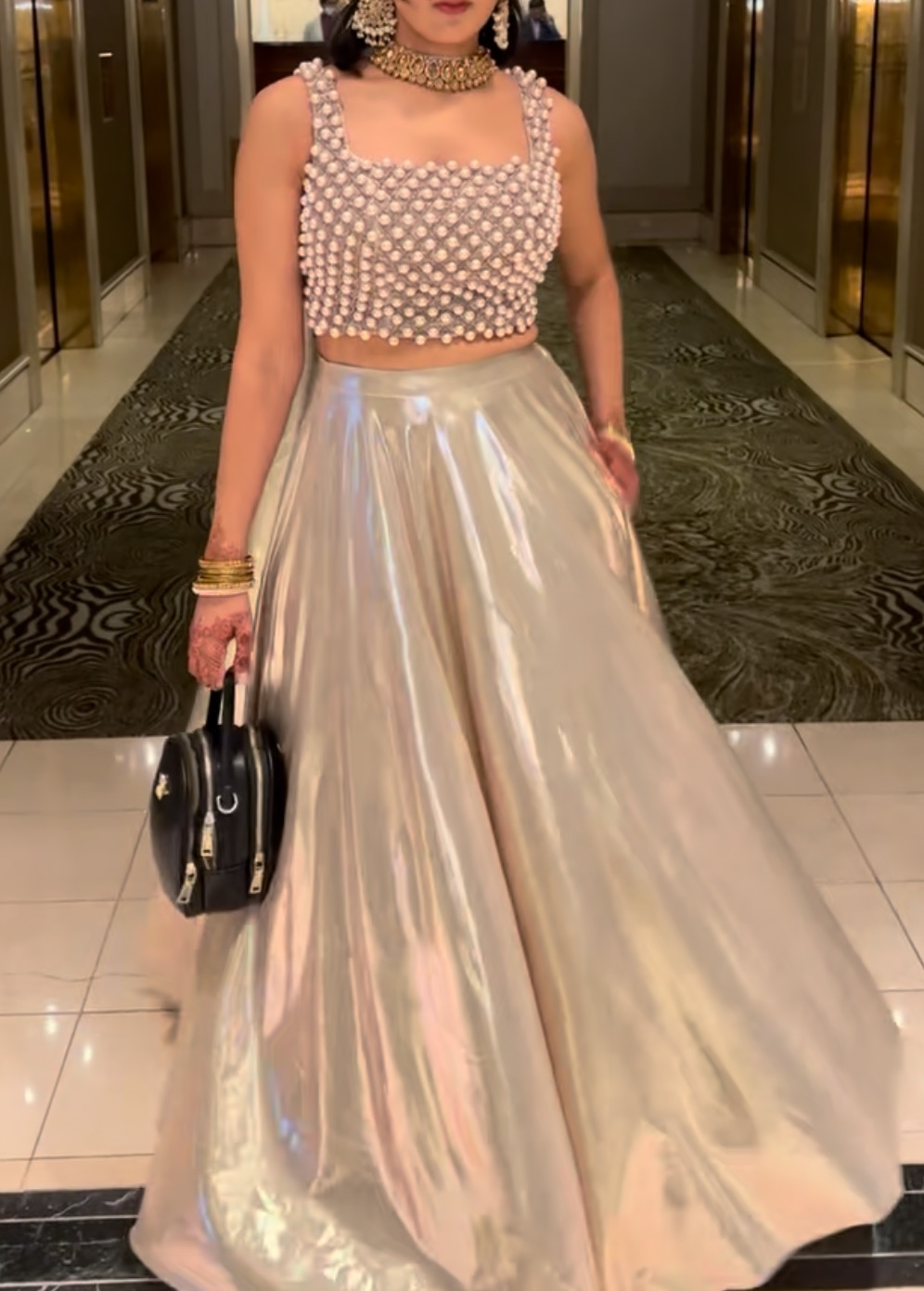 Metallic Gold Lehenga  Image - 0