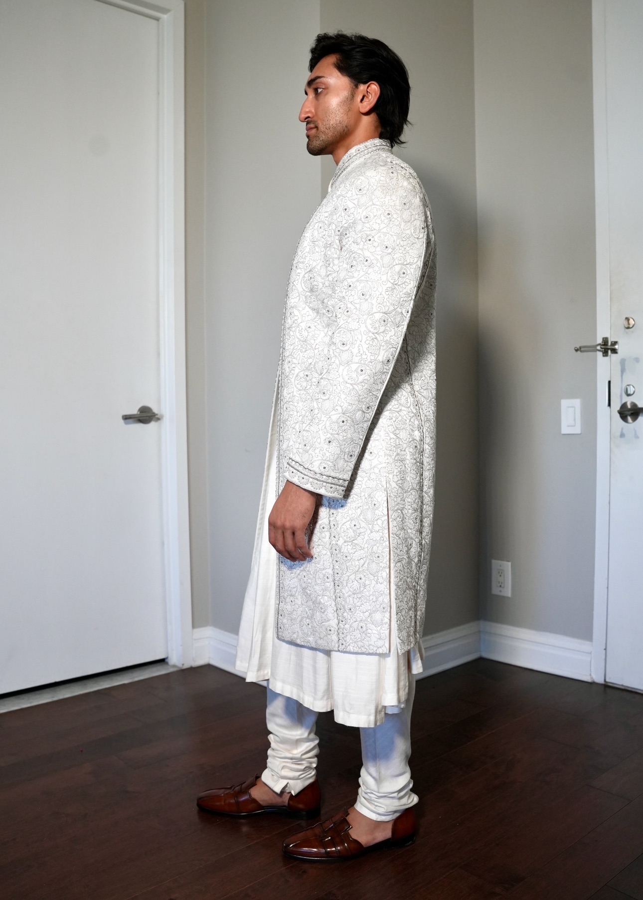 Ivory Sherwani Set Image - 1