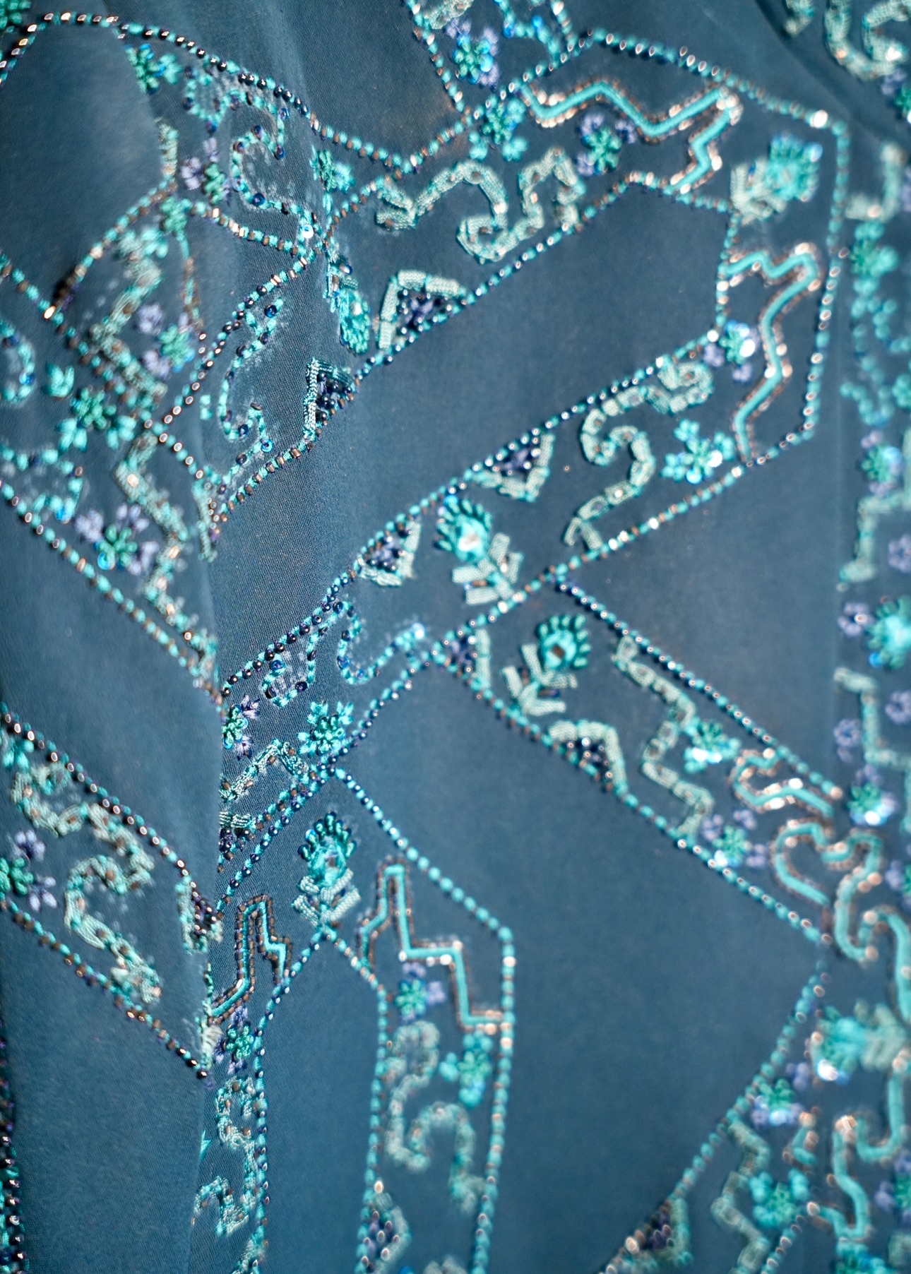Teal Blue Bandhgala Set Image - 5