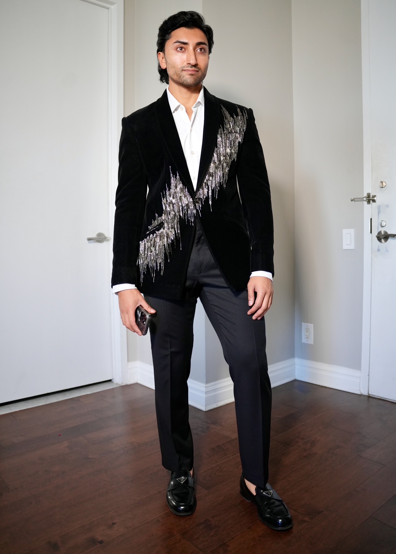 Black Velvet Tuxedo Jacket Image - 0