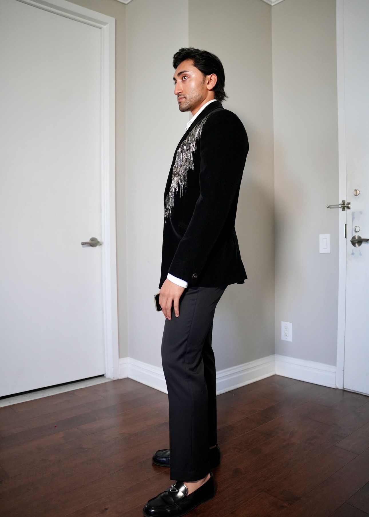 Black Velvet Tuxedo Jacket Image - 1