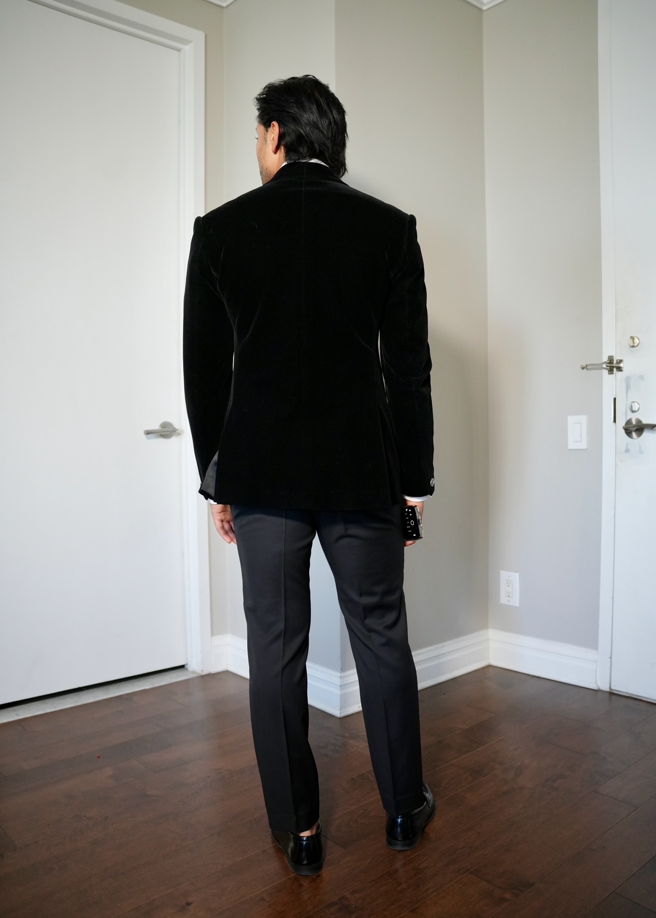 Black Velvet Tuxedo Jacket Image - 2