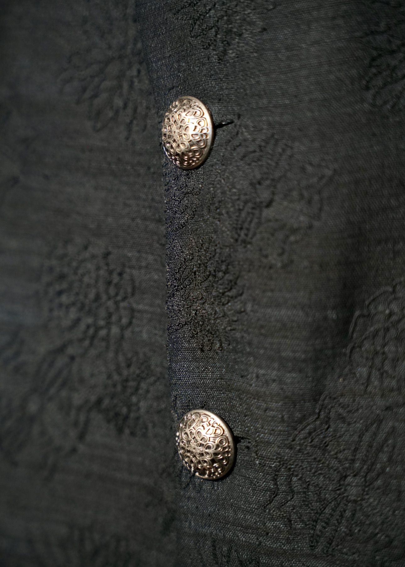 Black Asymmetric Cut Sherwani Image - 3