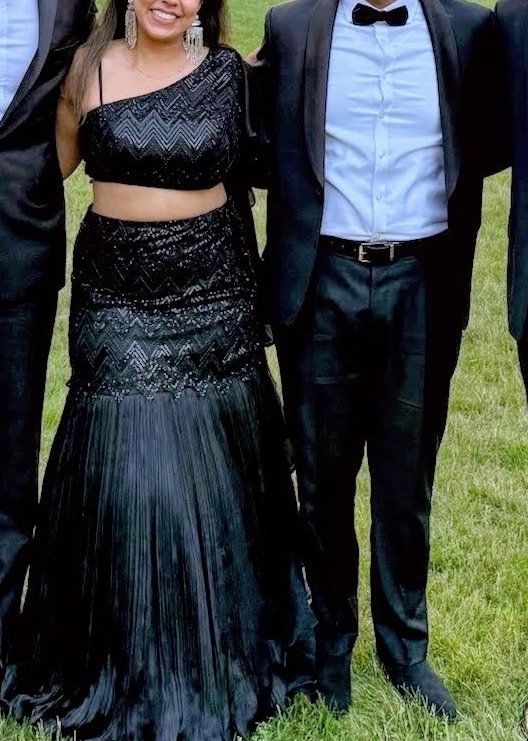 Black Sequin Mermaid Lehenga Image - 1