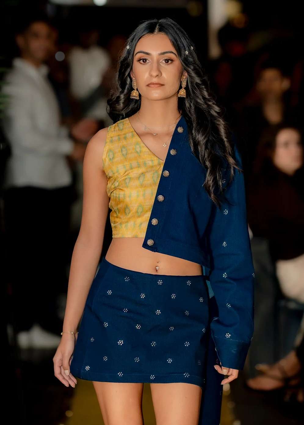 Raat Rani Embroidered Denim Co-ord Set Image - 1