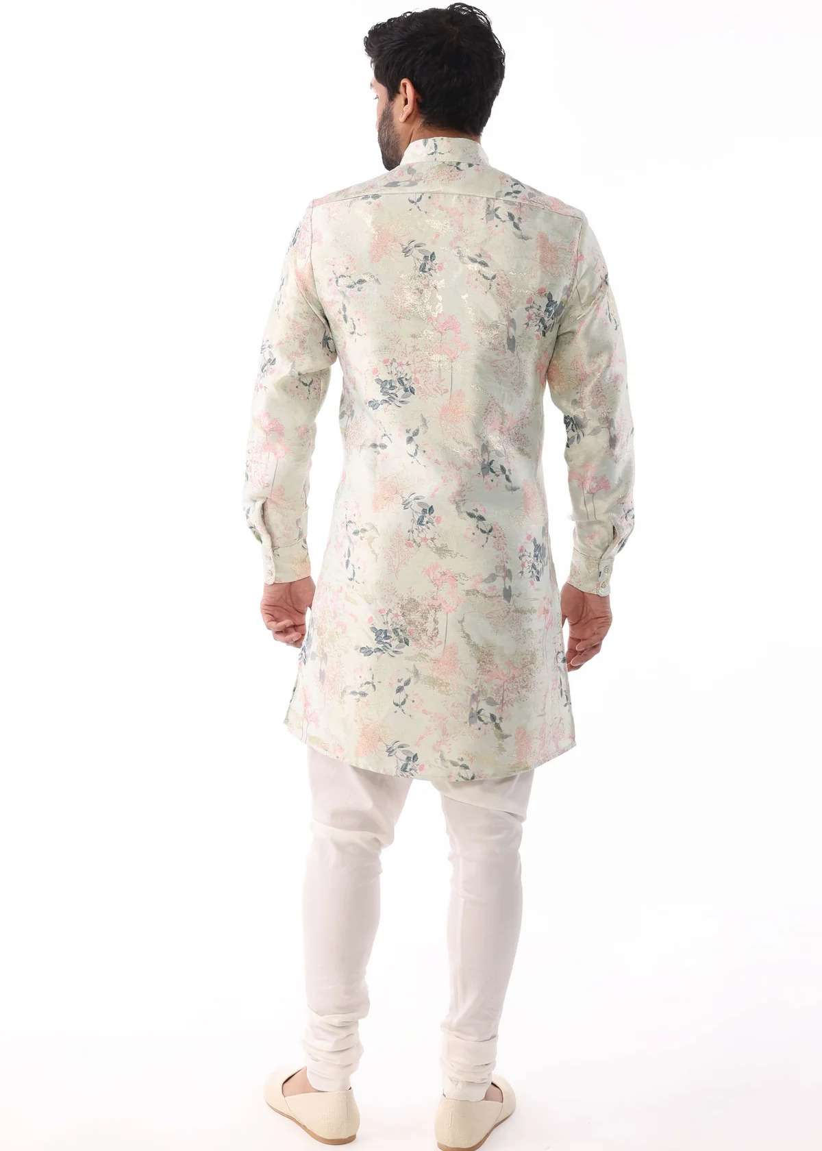 Kenny Mint Green Floral Kurta Image - 1