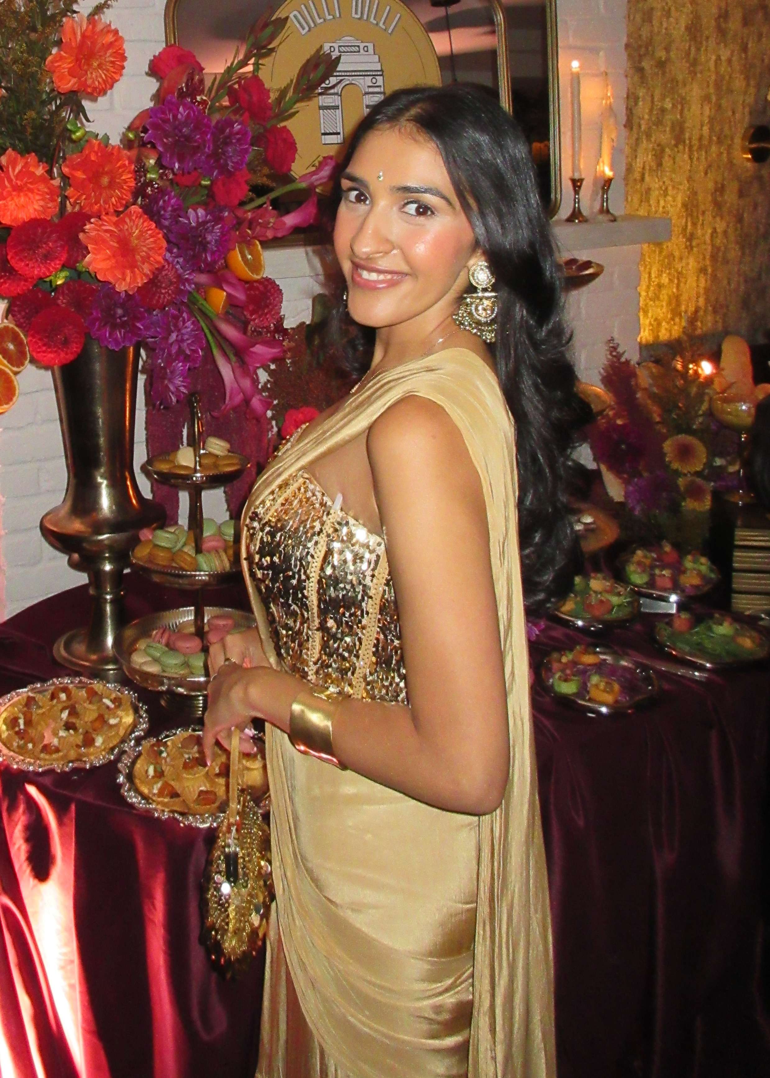 Gold Corset Pre-Draped Sari Image - 3