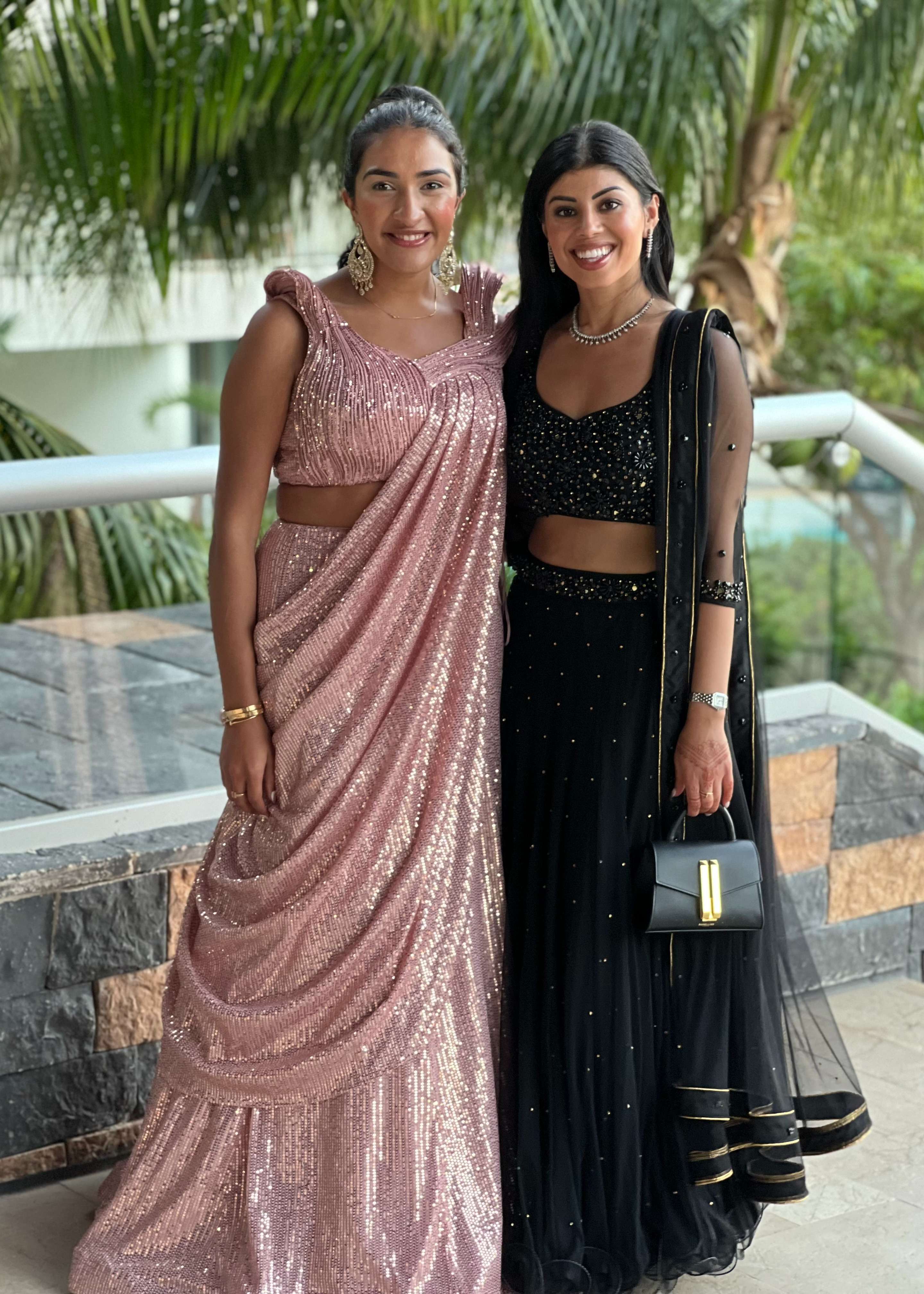 Pink Sequin Lehenga Set Image - 1