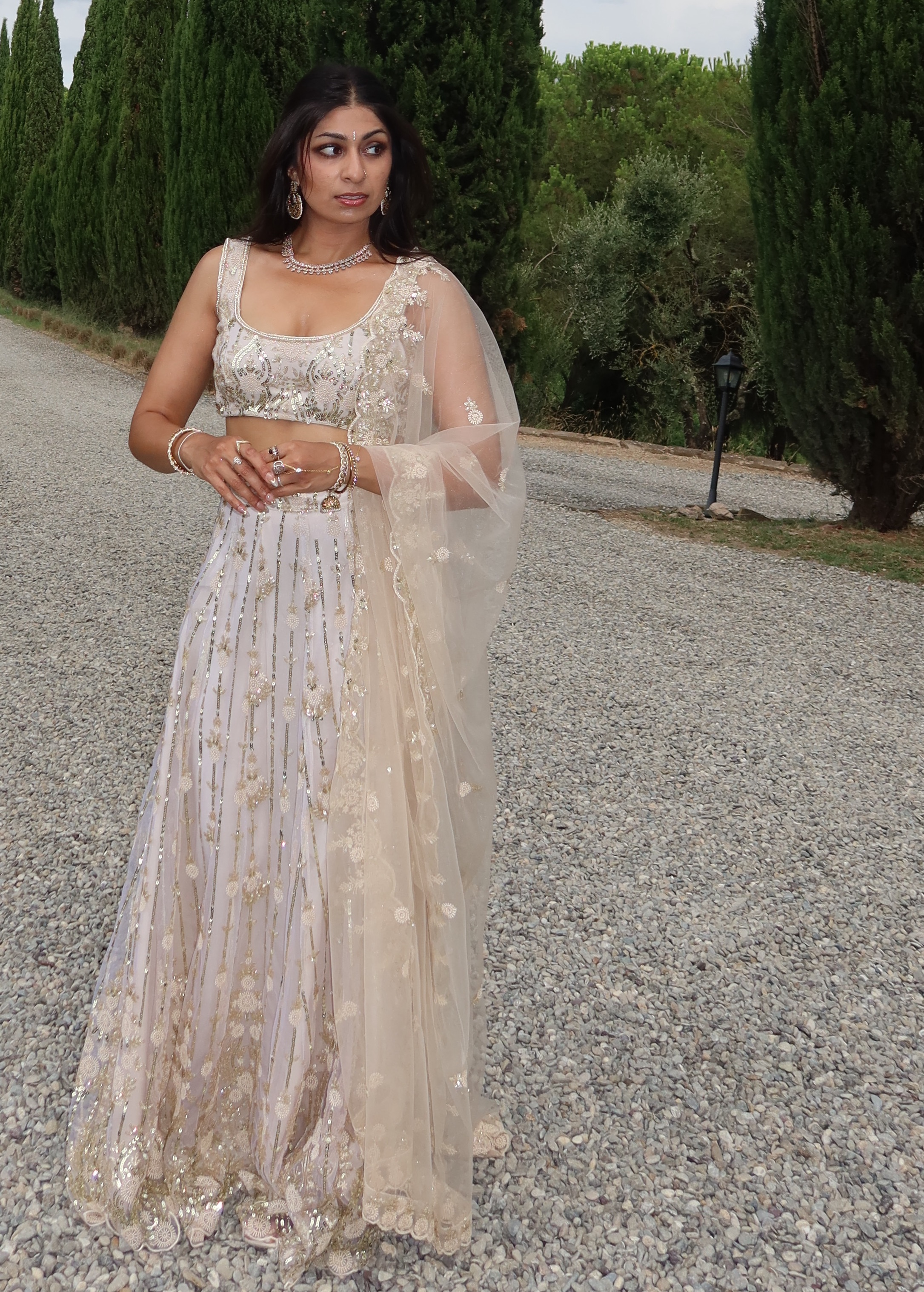 White Embellished Lehenga Image - 1