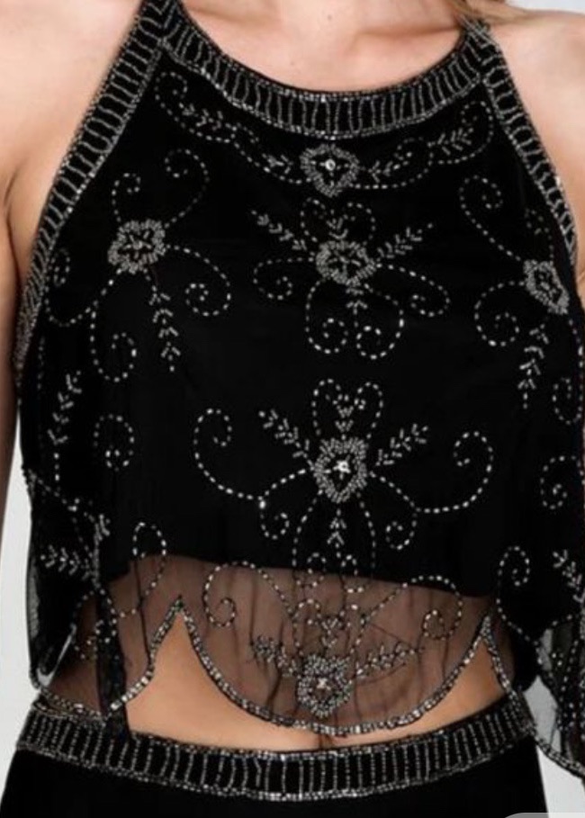 Beaded Halter Top Image - 1