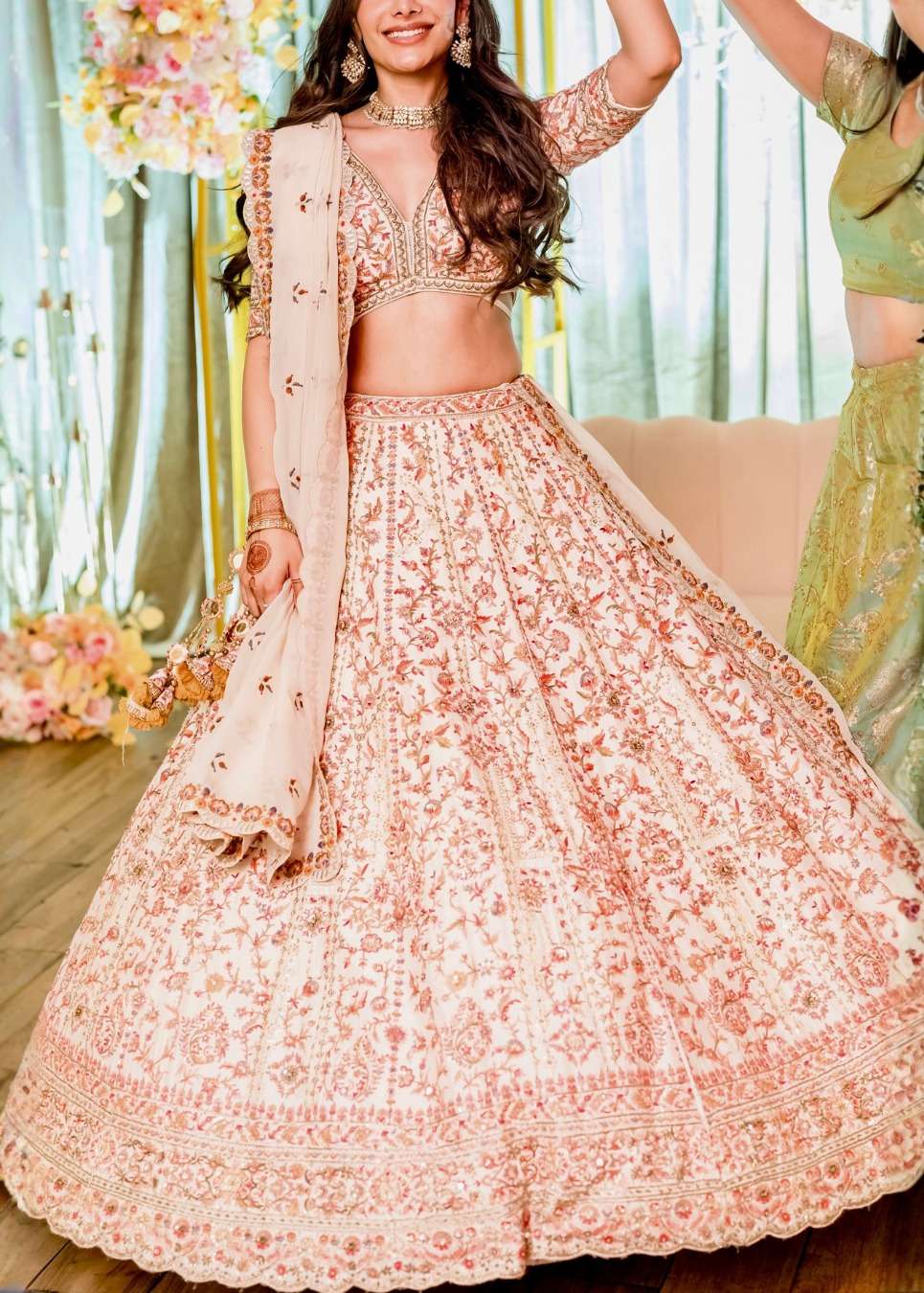 White Floral Lehenga Set Image - 1