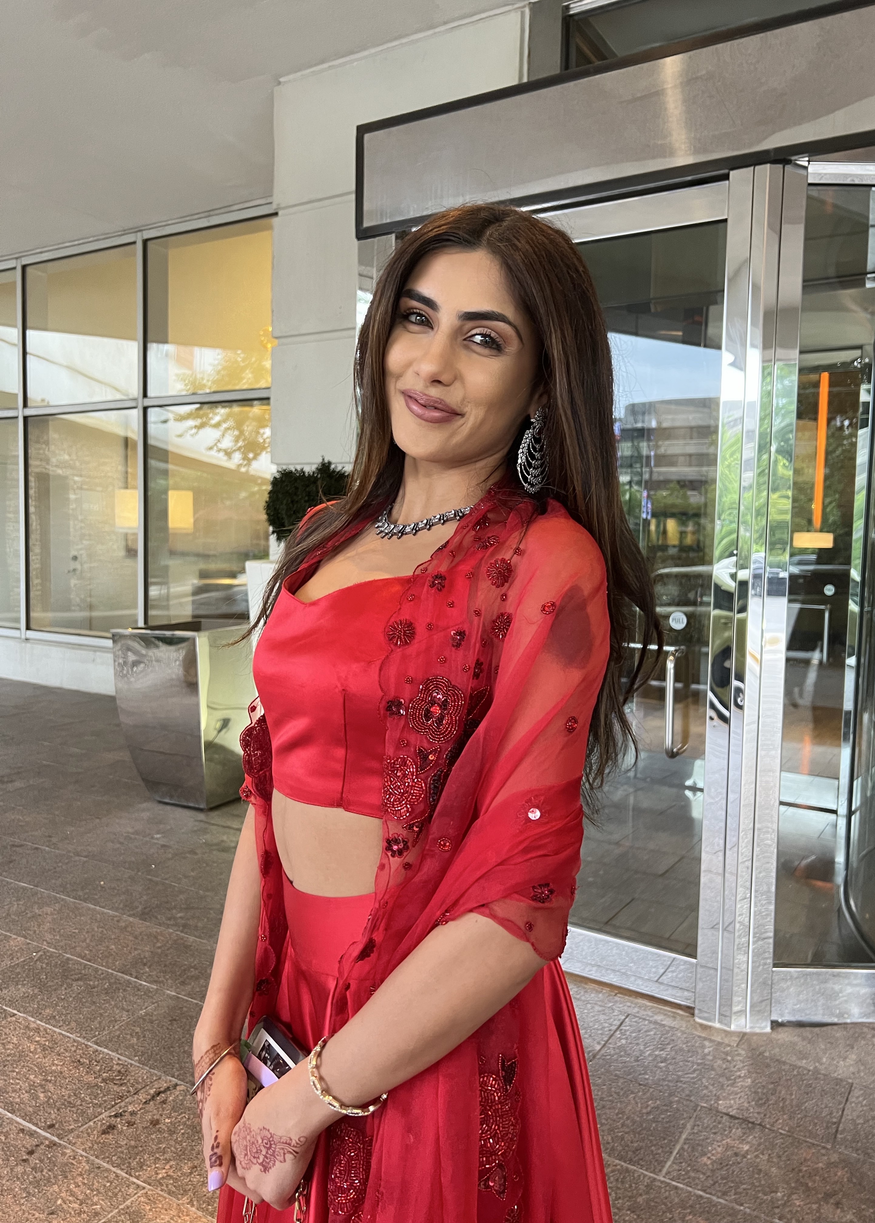 Red Silk Lehenga Set Image - 0