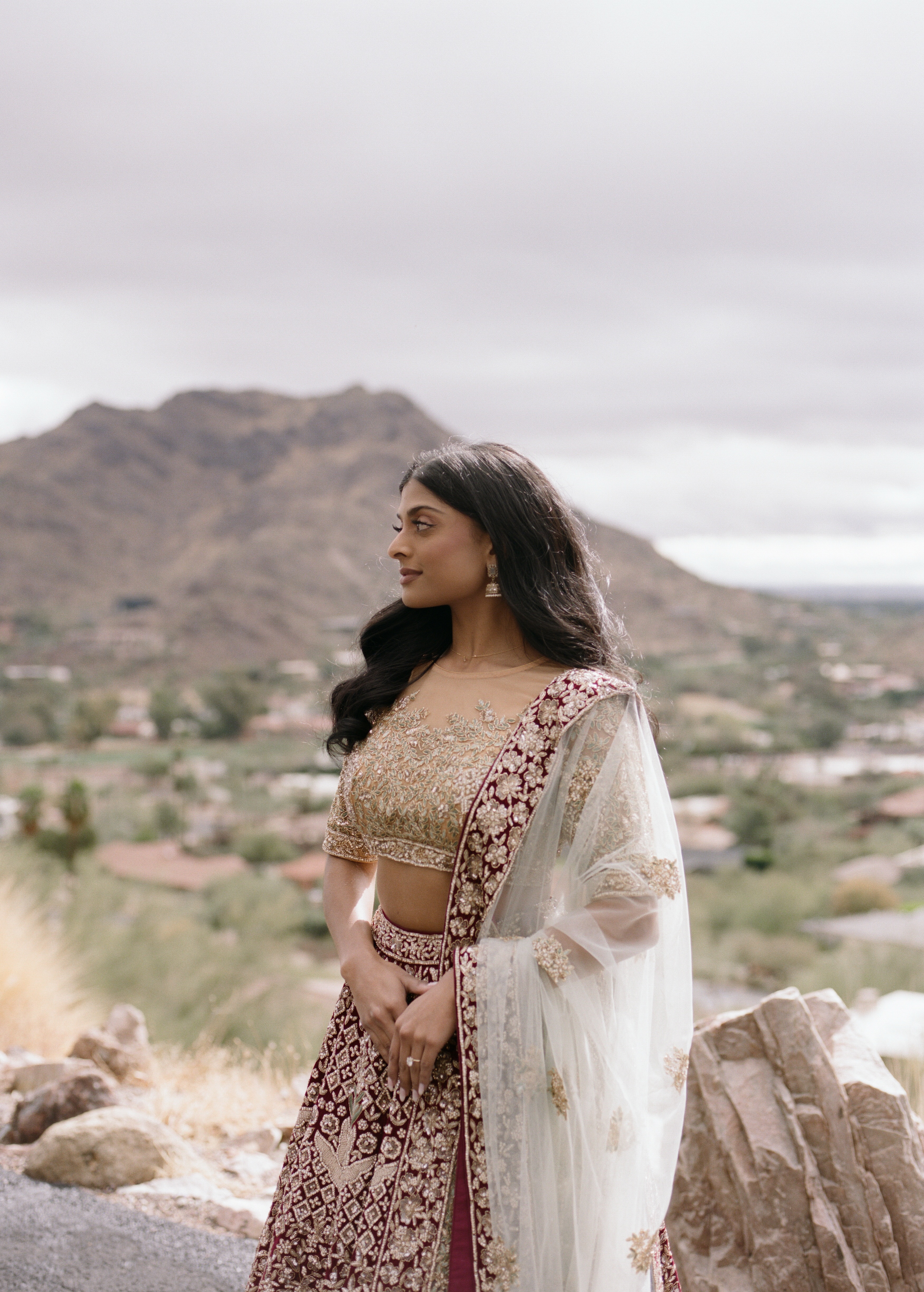 Deep Maroon Bridal Lehenga Image - 1