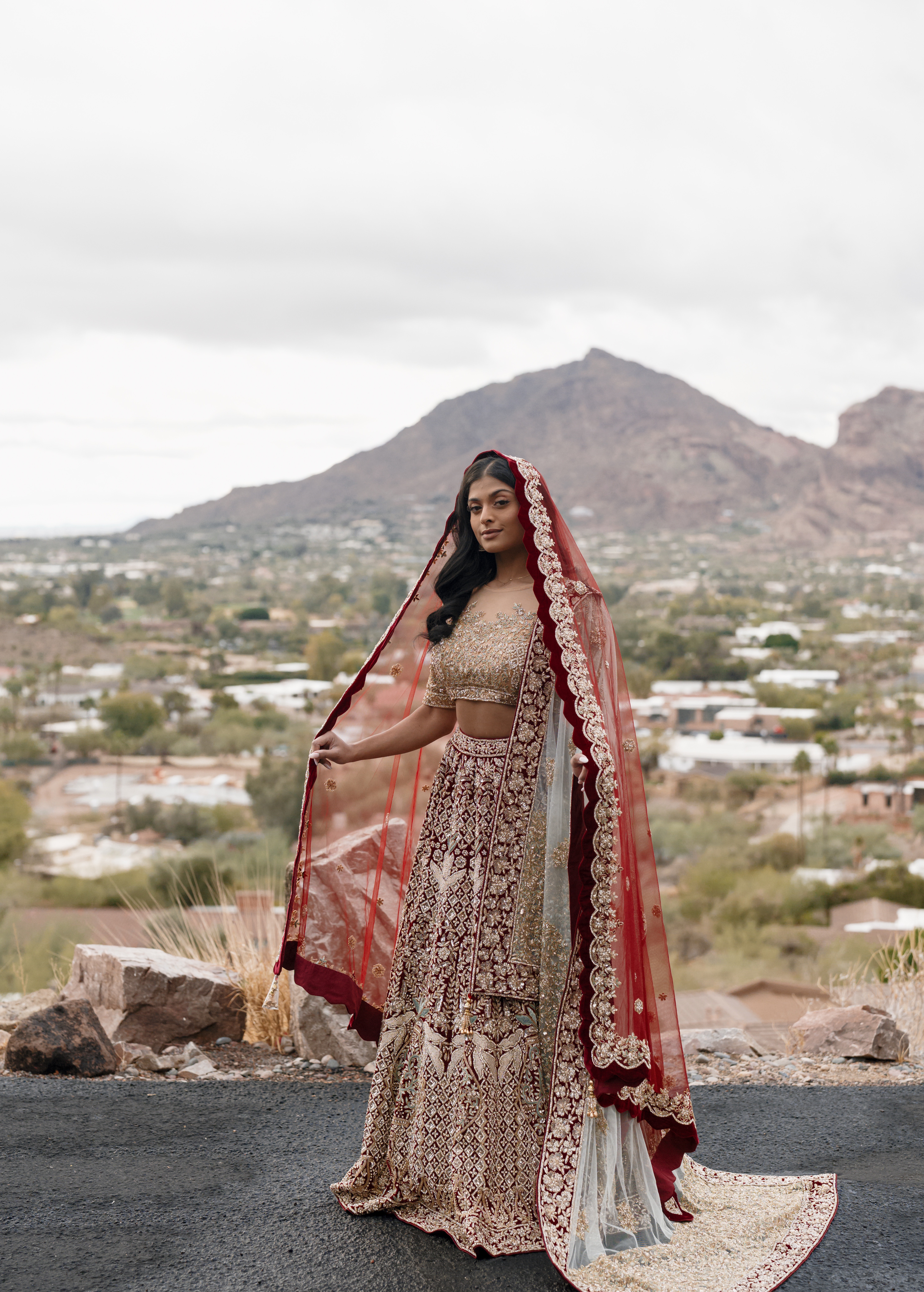 Deep Maroon Bridal Lehenga Image - 5