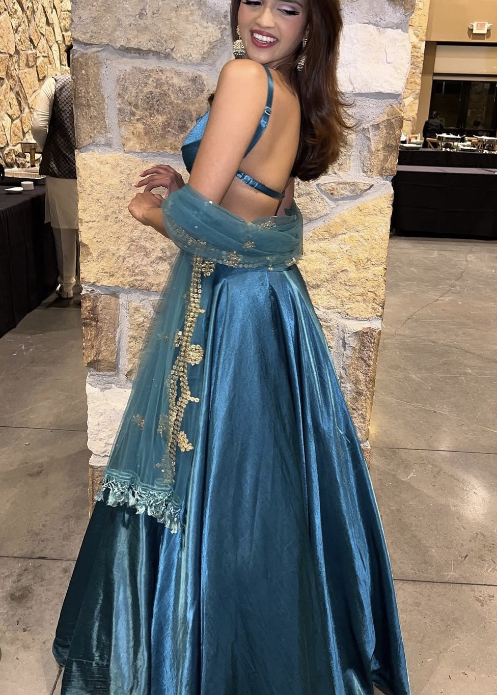 Blue Teal Skirt Set Image - 1