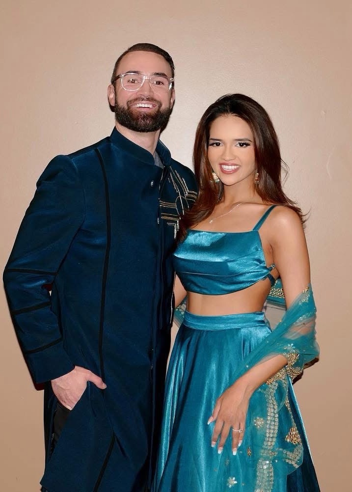 Blue Teal Skirt Set Image - 3