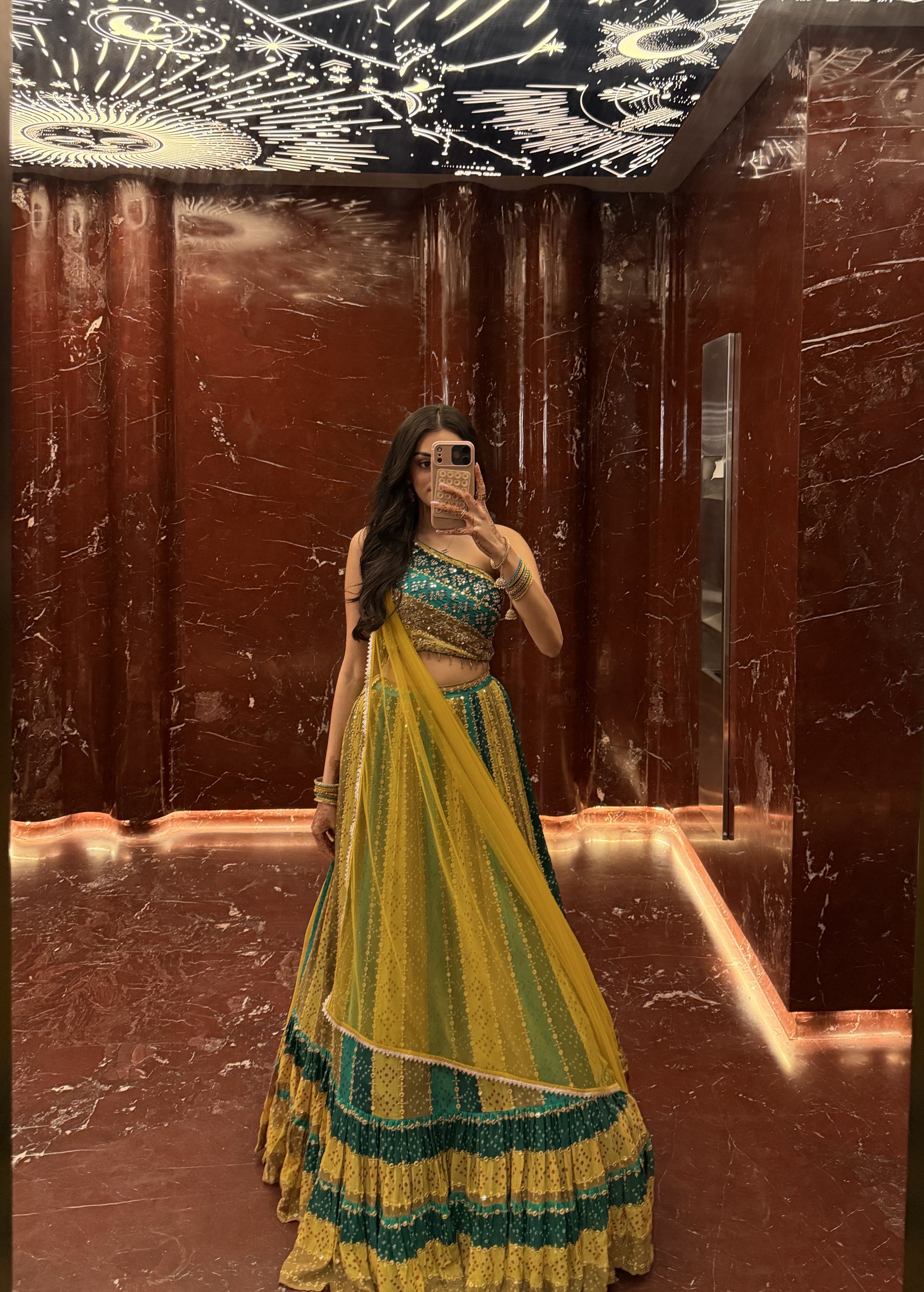 Multi-Green Panel Lehenga Image - 2