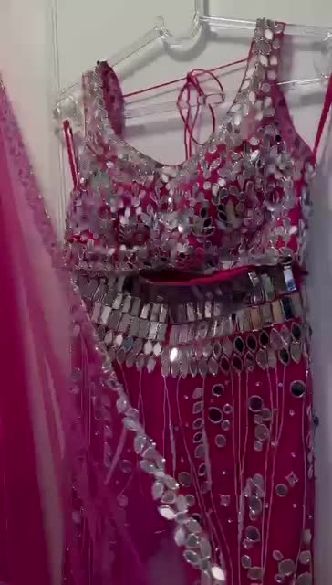 Rani Pink Mirrorwork Sharara Set Image - 1