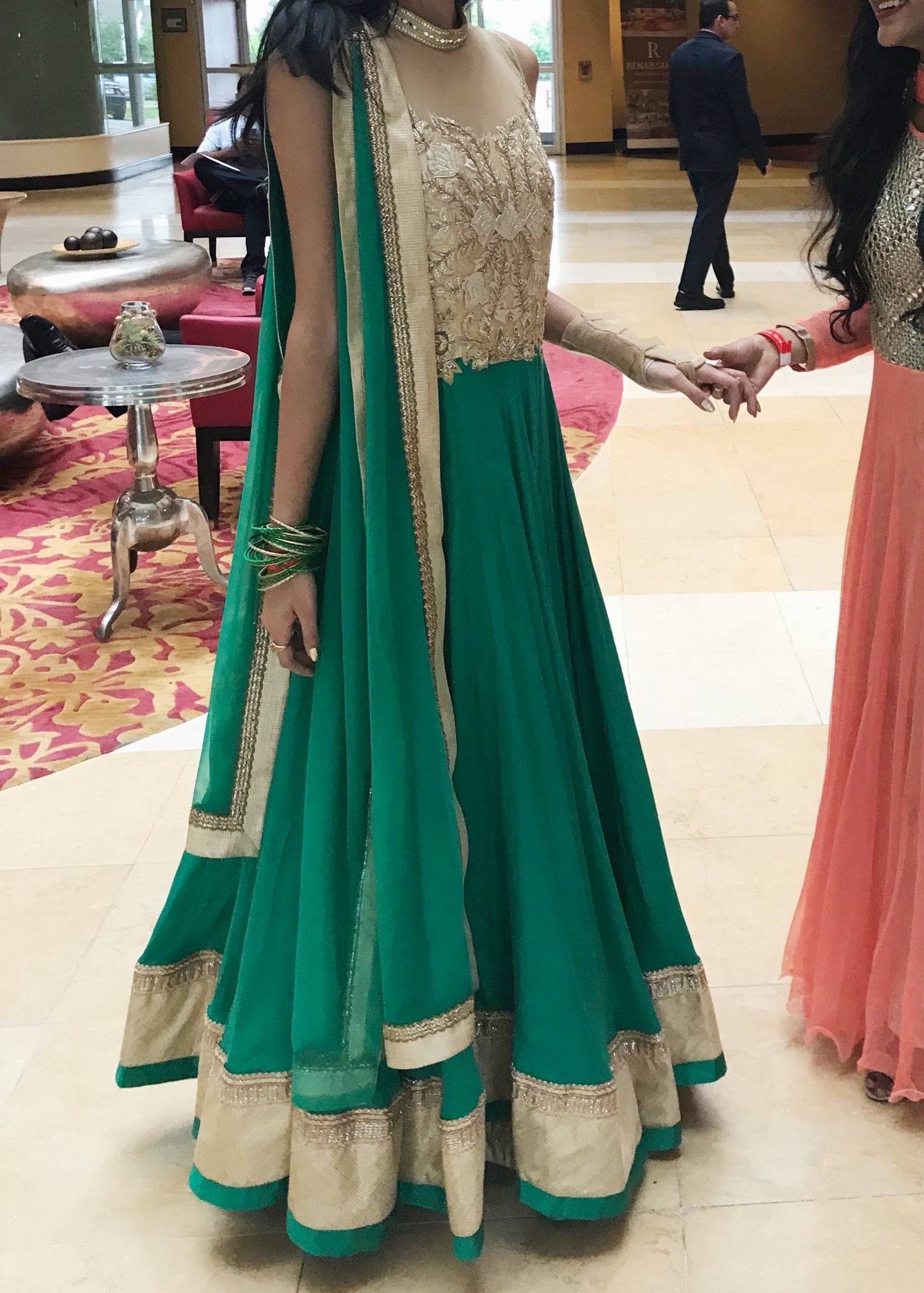 Emerald Green Anarkali Set Image - 0