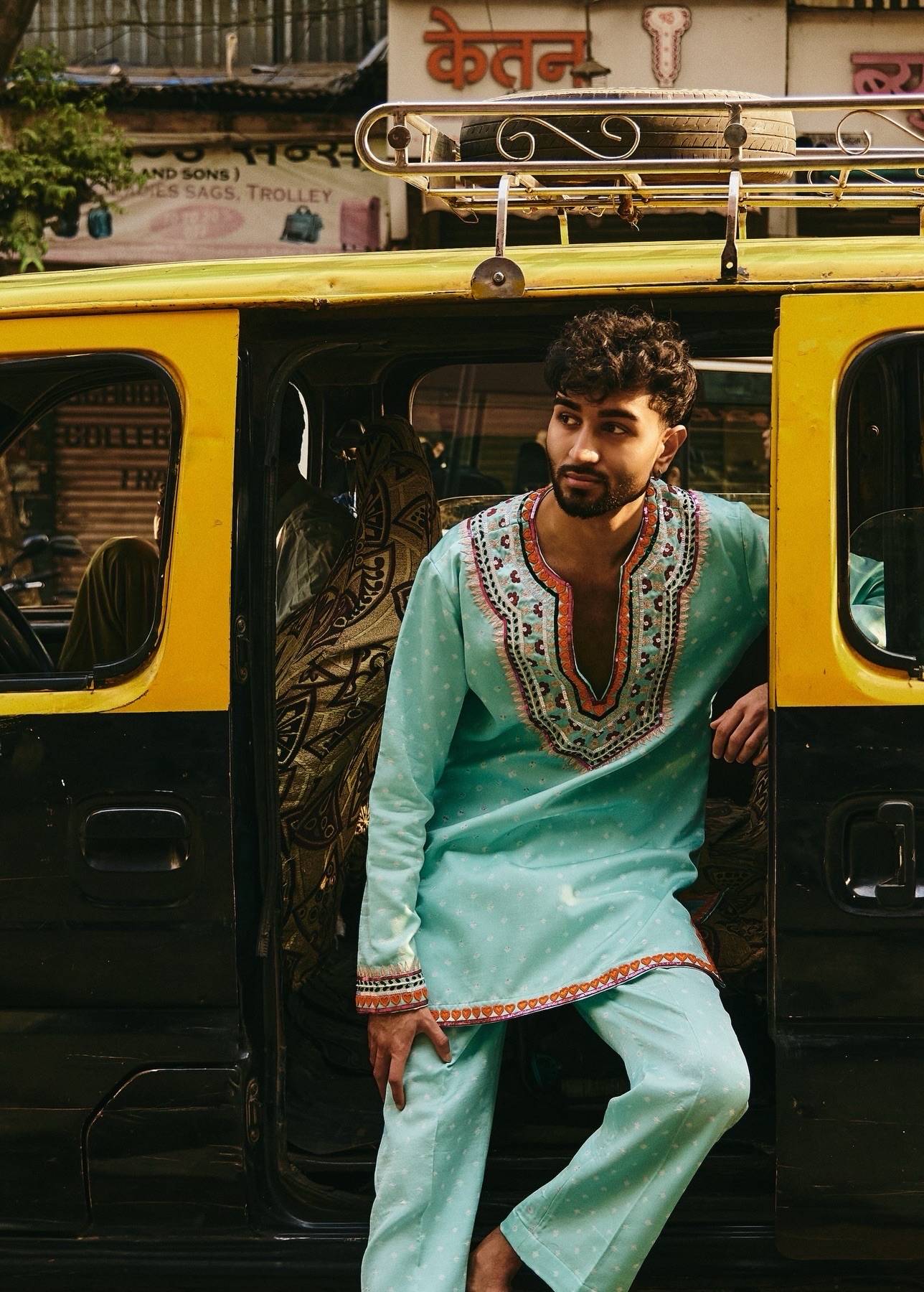 Aqua Kurta Set Image - 0