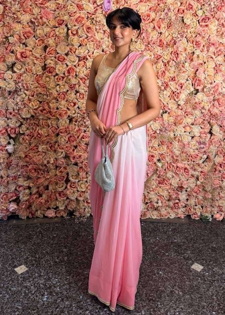 Pink Ombre Sari Image - 0