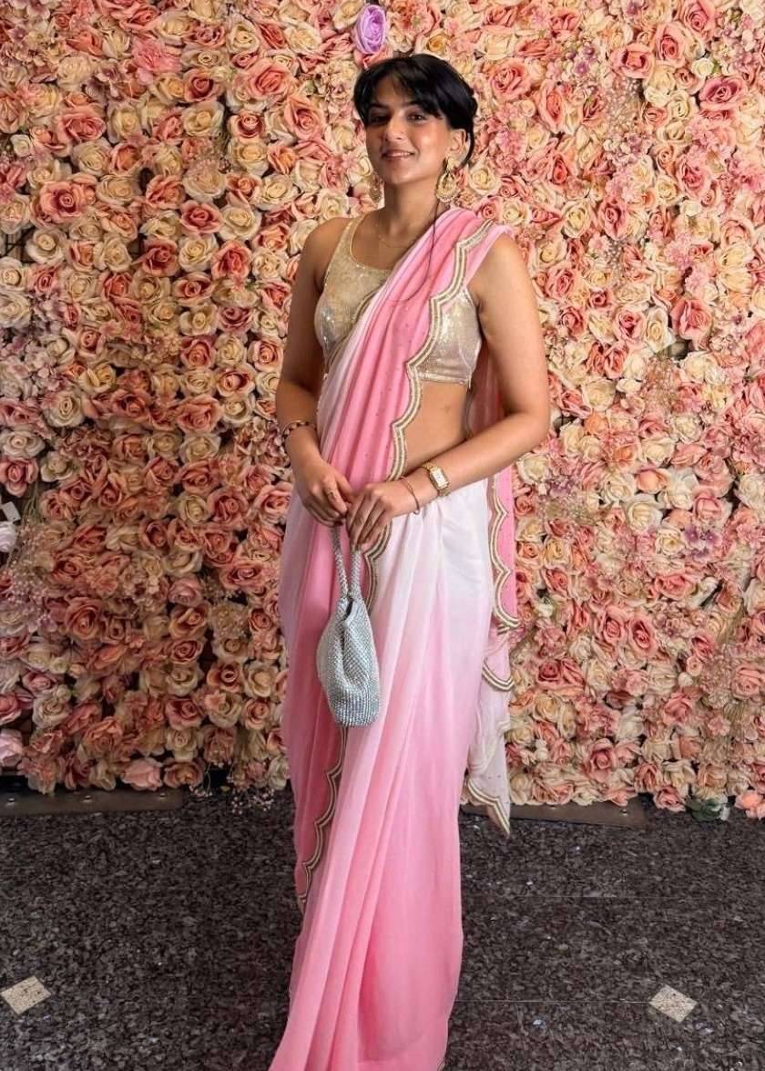 Pink Ombre Sari Image - 2