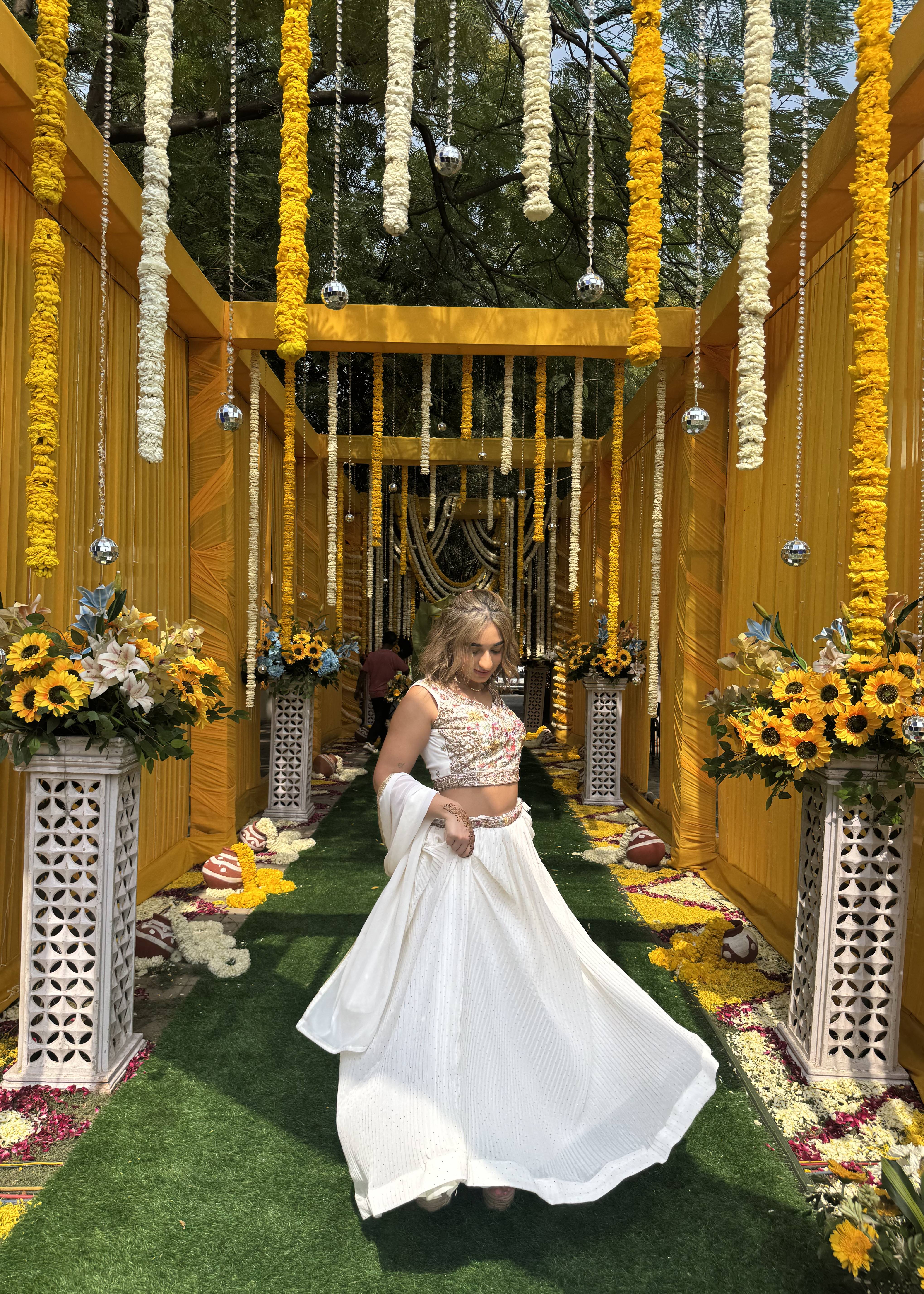 Ivory Embroidered Lehenga Image - 2