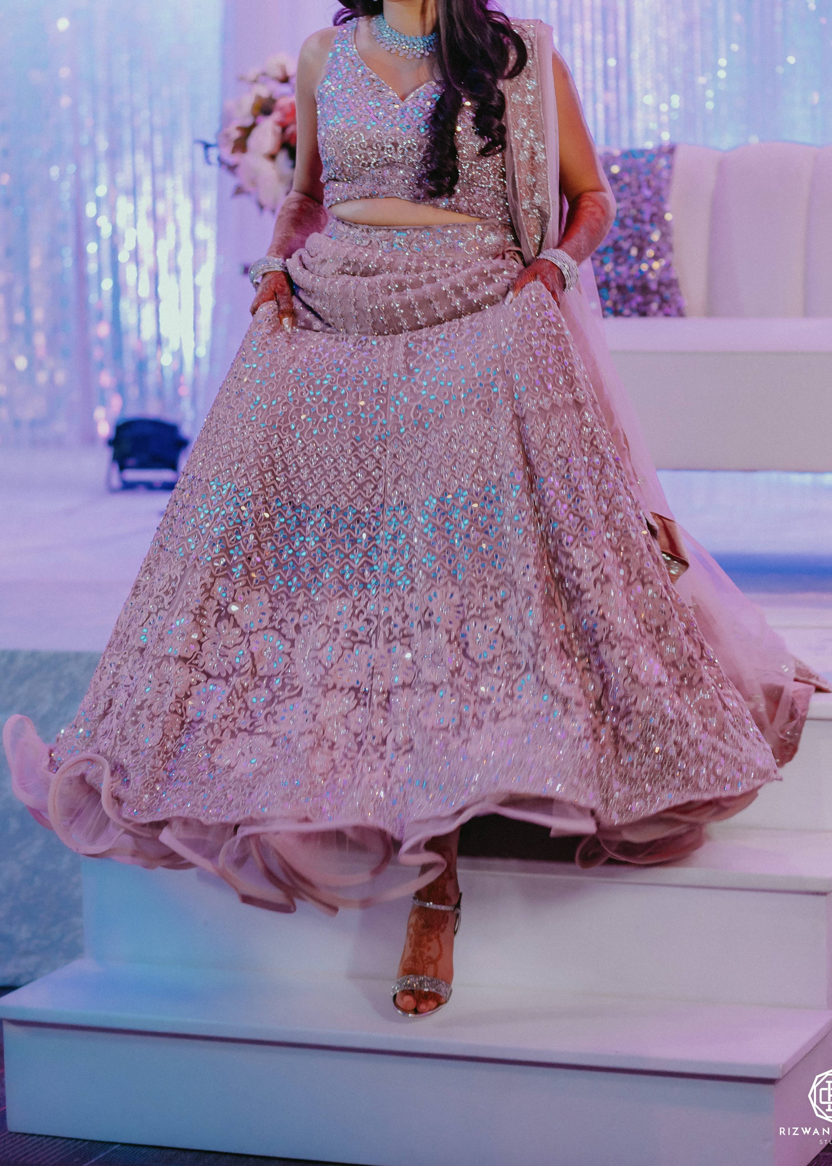 Mauve Bridal Lehenga Image - 1