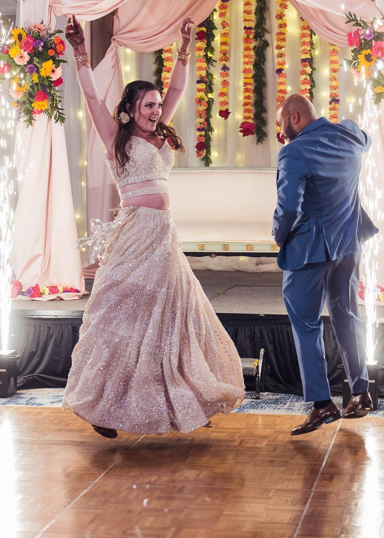 Champagne Lehenga Image - 6