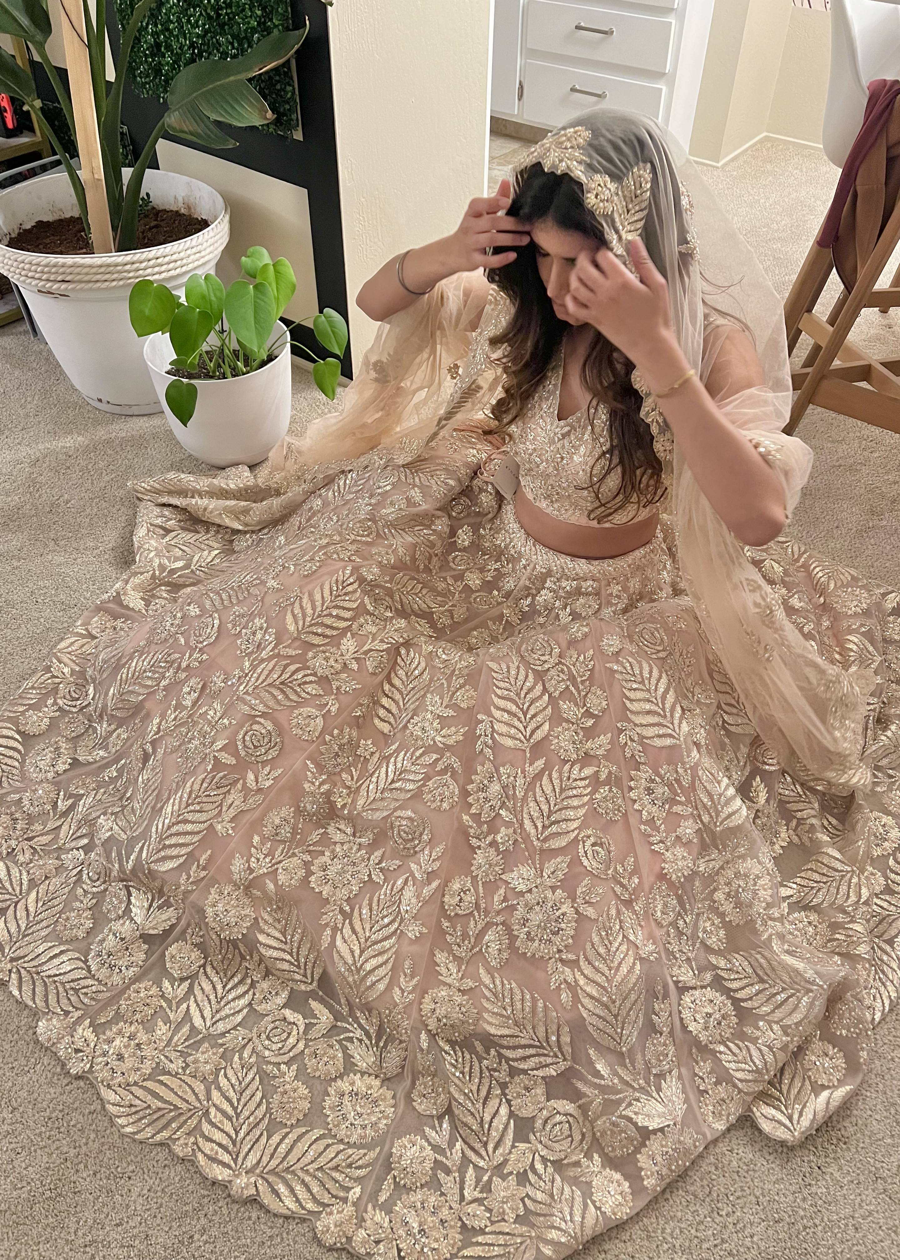 Beige Embroidered Lehenga Image - 1