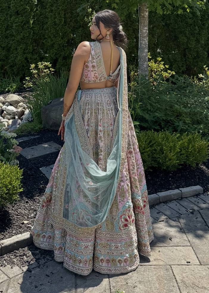 Pastel Floral Lehenga Image - 1
