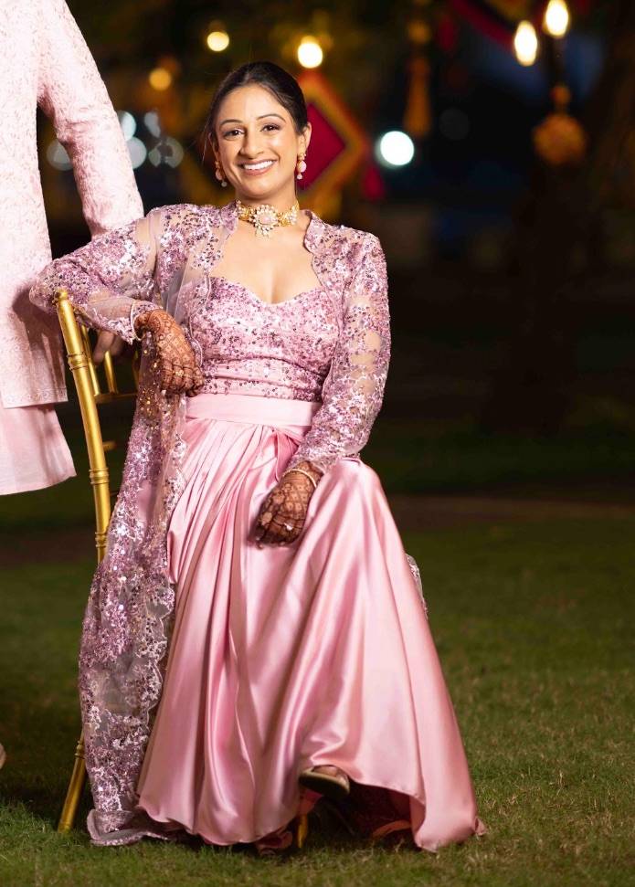 Blush Pink Jacket Skirt Set Image - 0