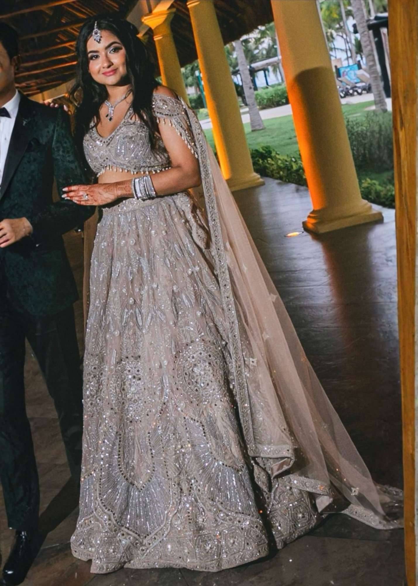 Silver Lehenga Set Image - 0