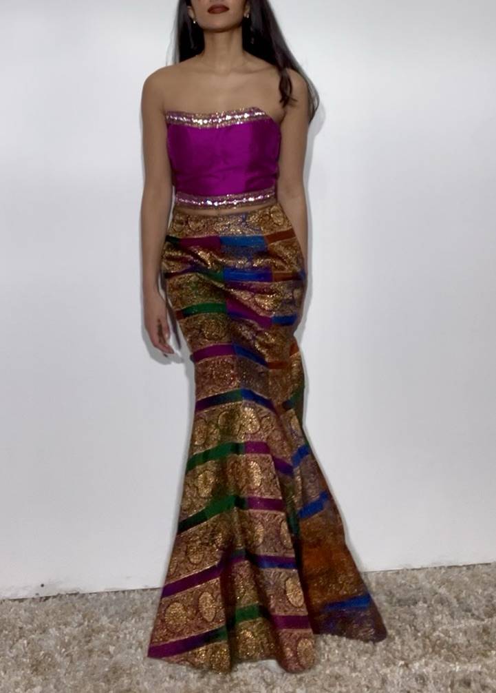Brocade Mermaid Lehenga Image - 1